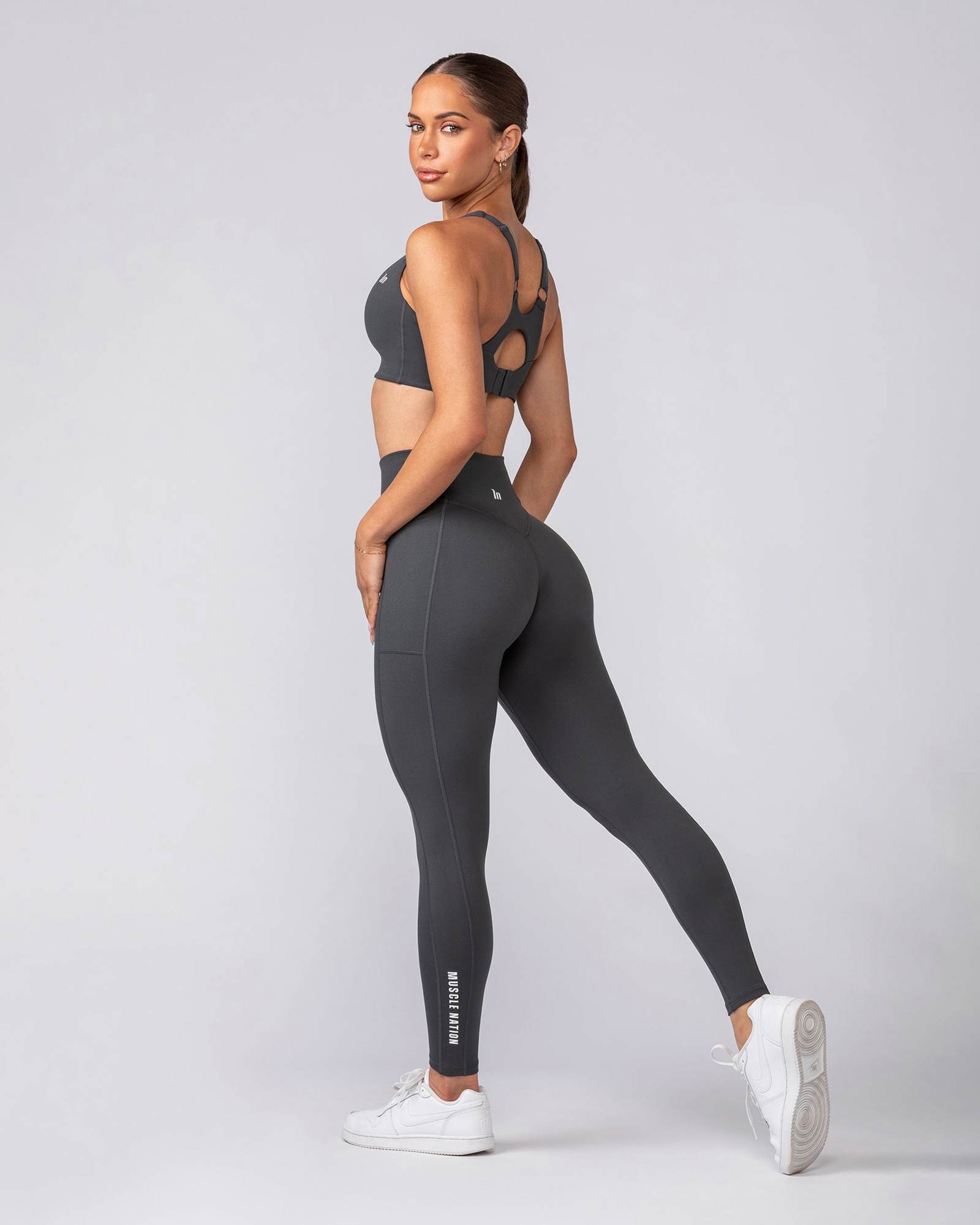 Everyday Pocket Ankle Length Leggings - Granite