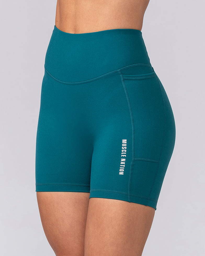 Everyday Pocket Bike Shorts - Deep Teal
