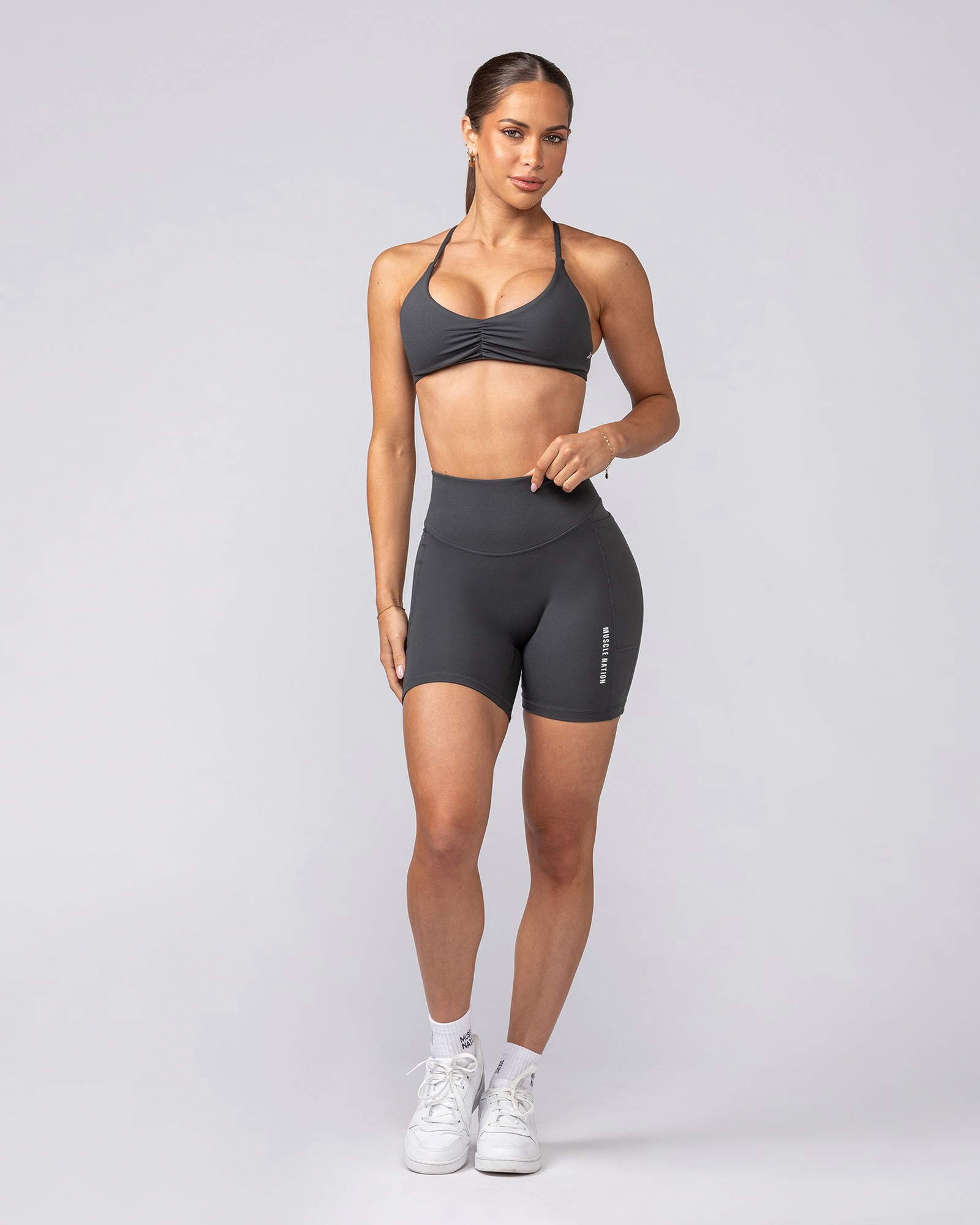 Everyday Pocket Bike Shorts - Granite