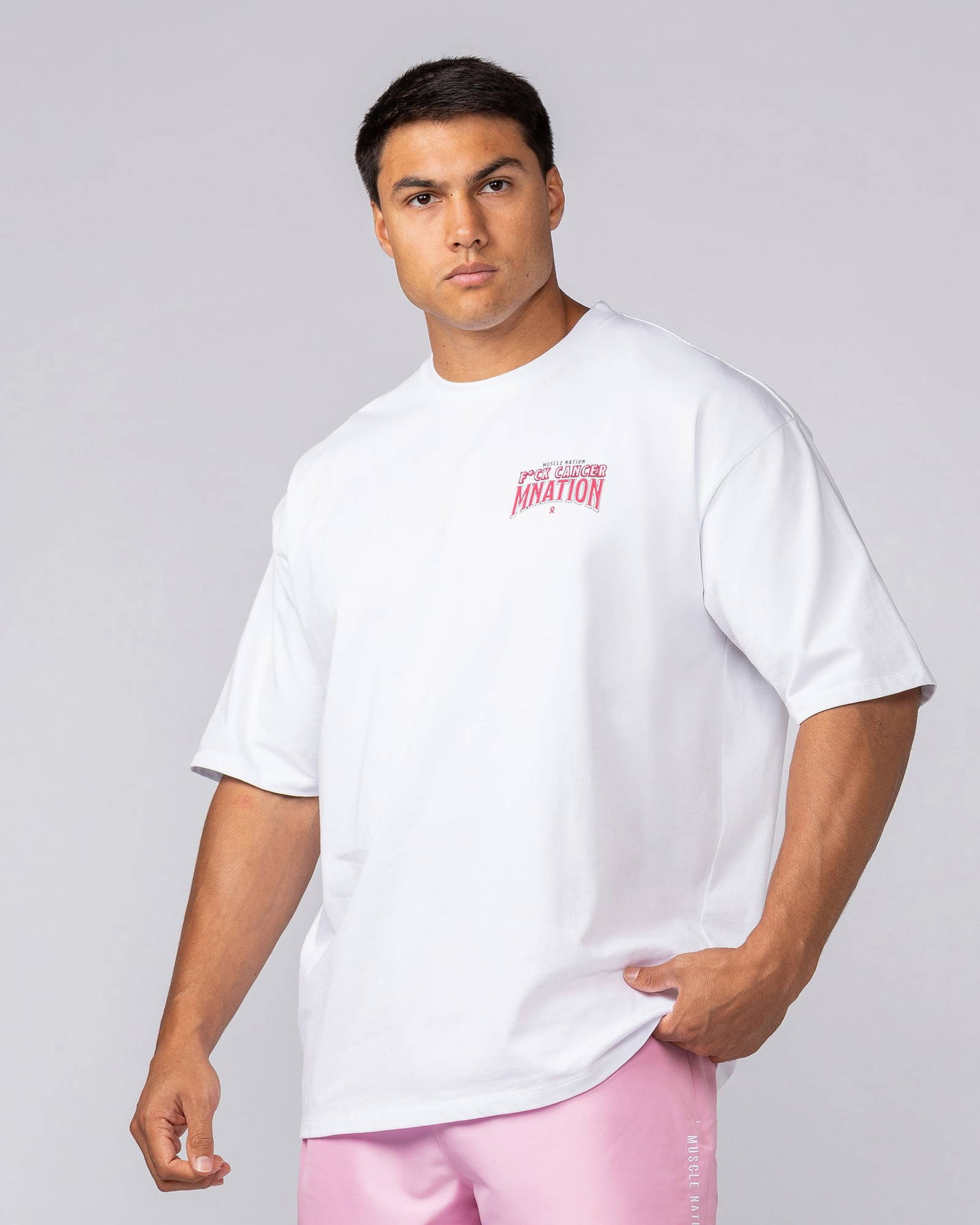 F*ck Cancer Oversized Tee - White