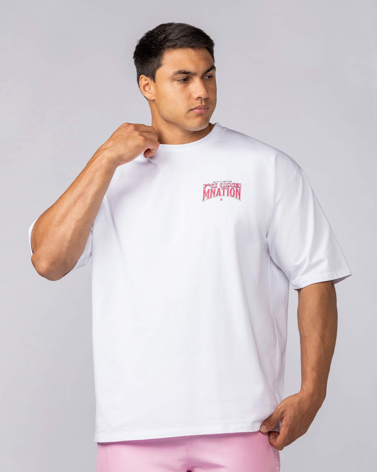F*ck Cancer Oversized Tee - White