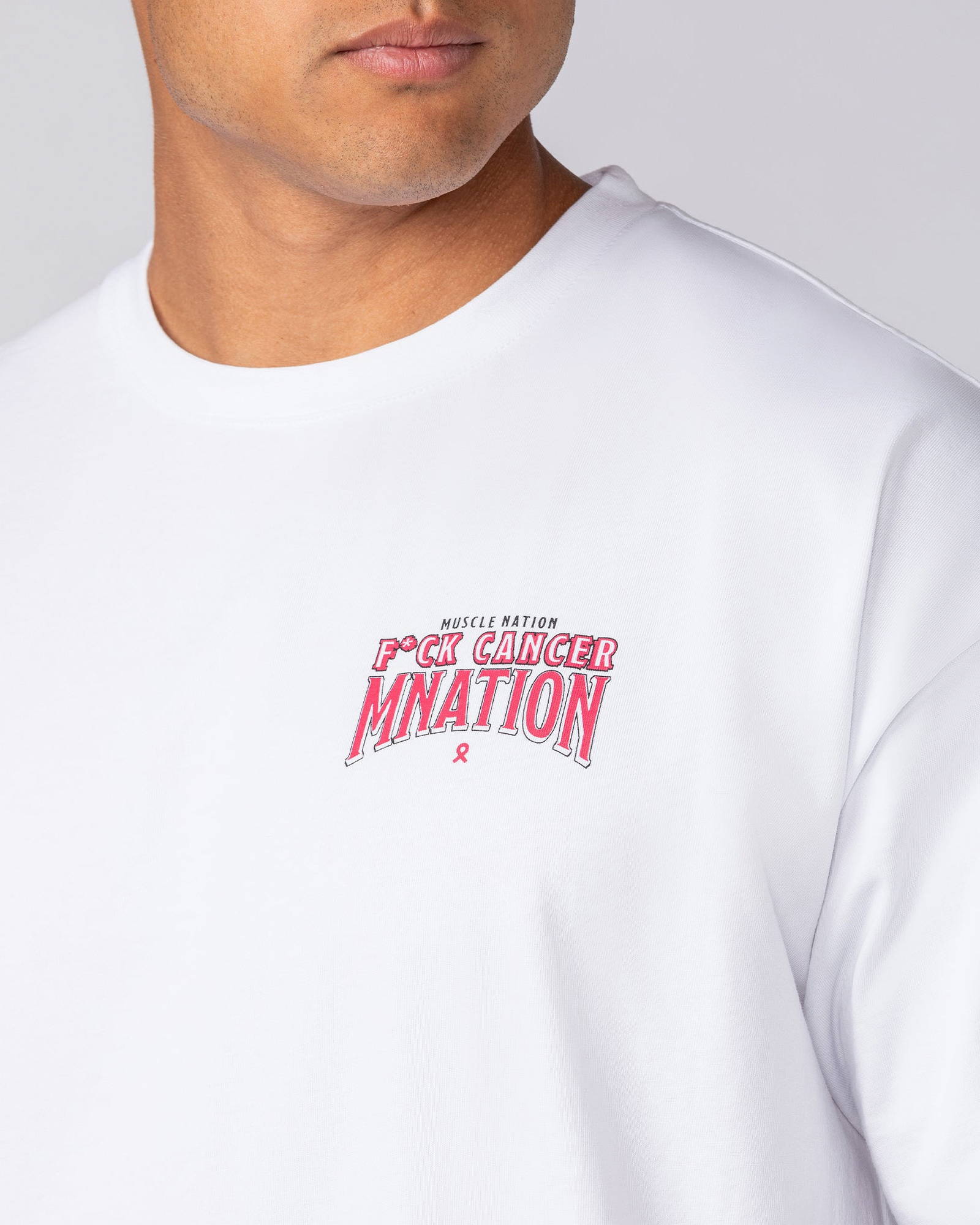 F*ck Cancer Oversized Tee - White
