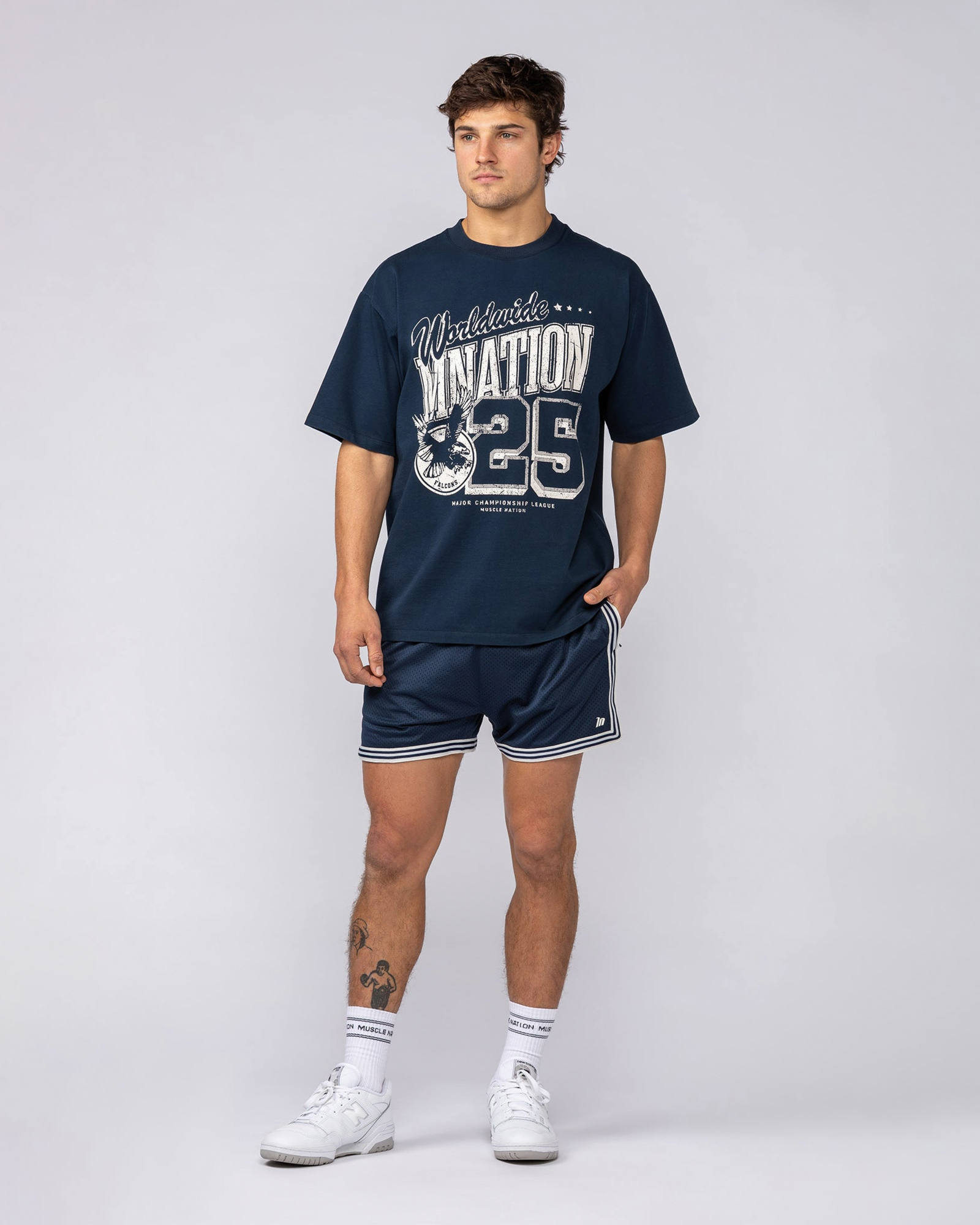 Falcon Regular Fit Tee - Navy