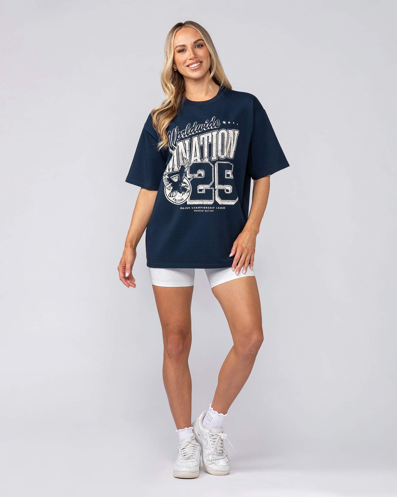 Falcon Regular Fit Tee - Navy