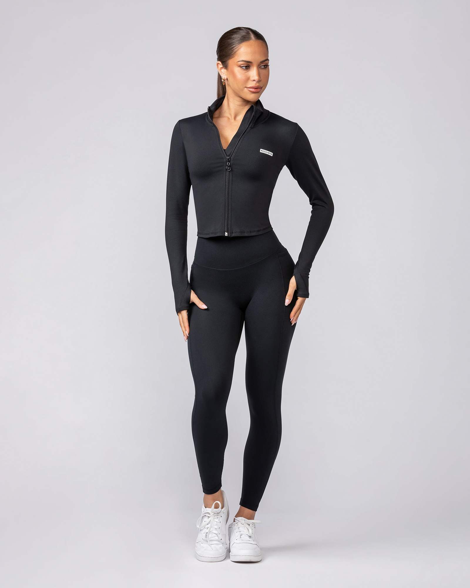 Favourite Cropped Zip Through - Black