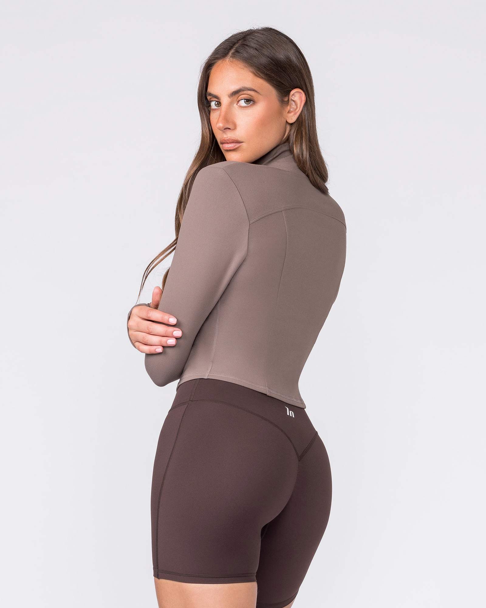Favourite Cropped Zip Through - Taupe