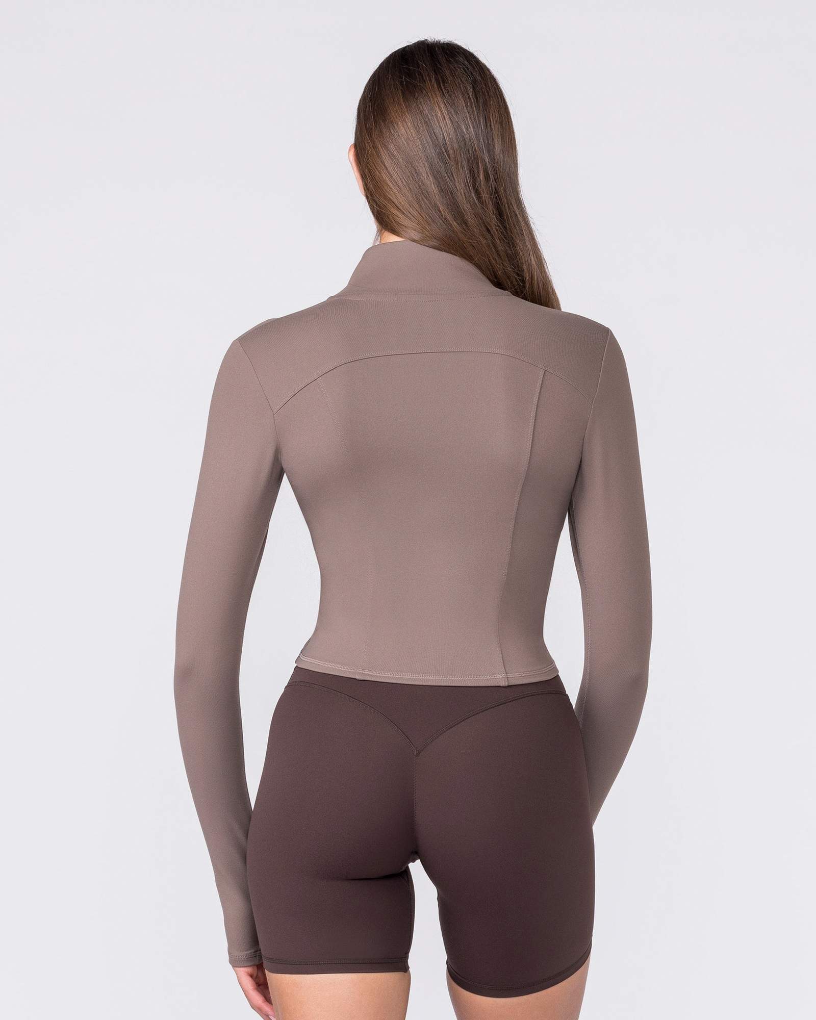 Favourite Cropped Zip Through - Taupe