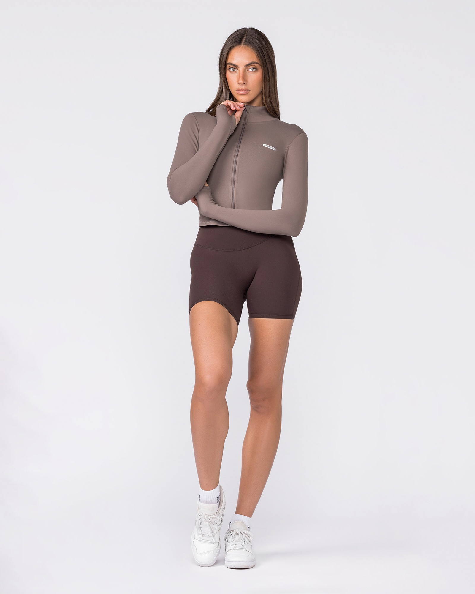 Favourite Cropped Zip Through - Taupe