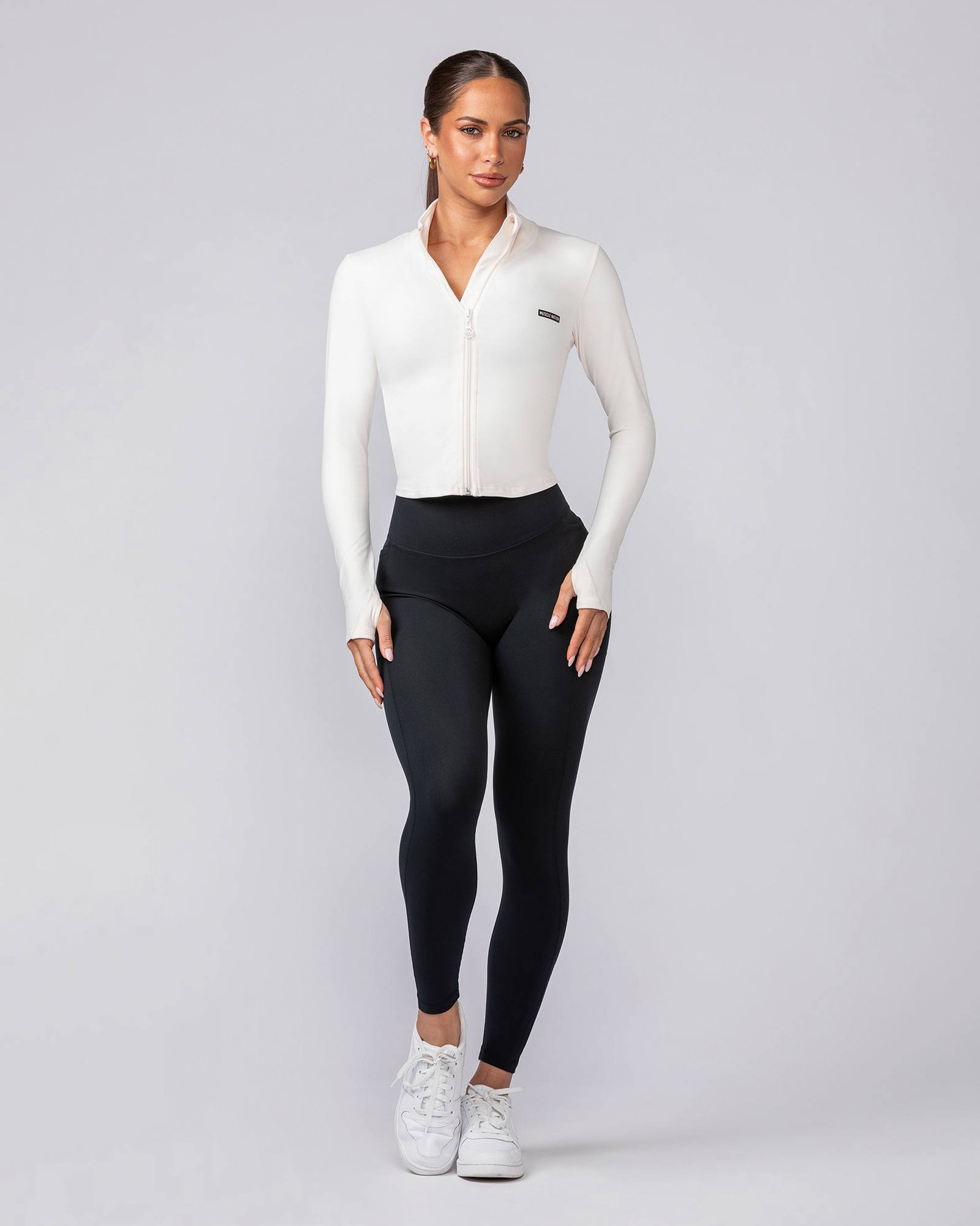 Favourite Cropped Zip Through - Whipped Cream