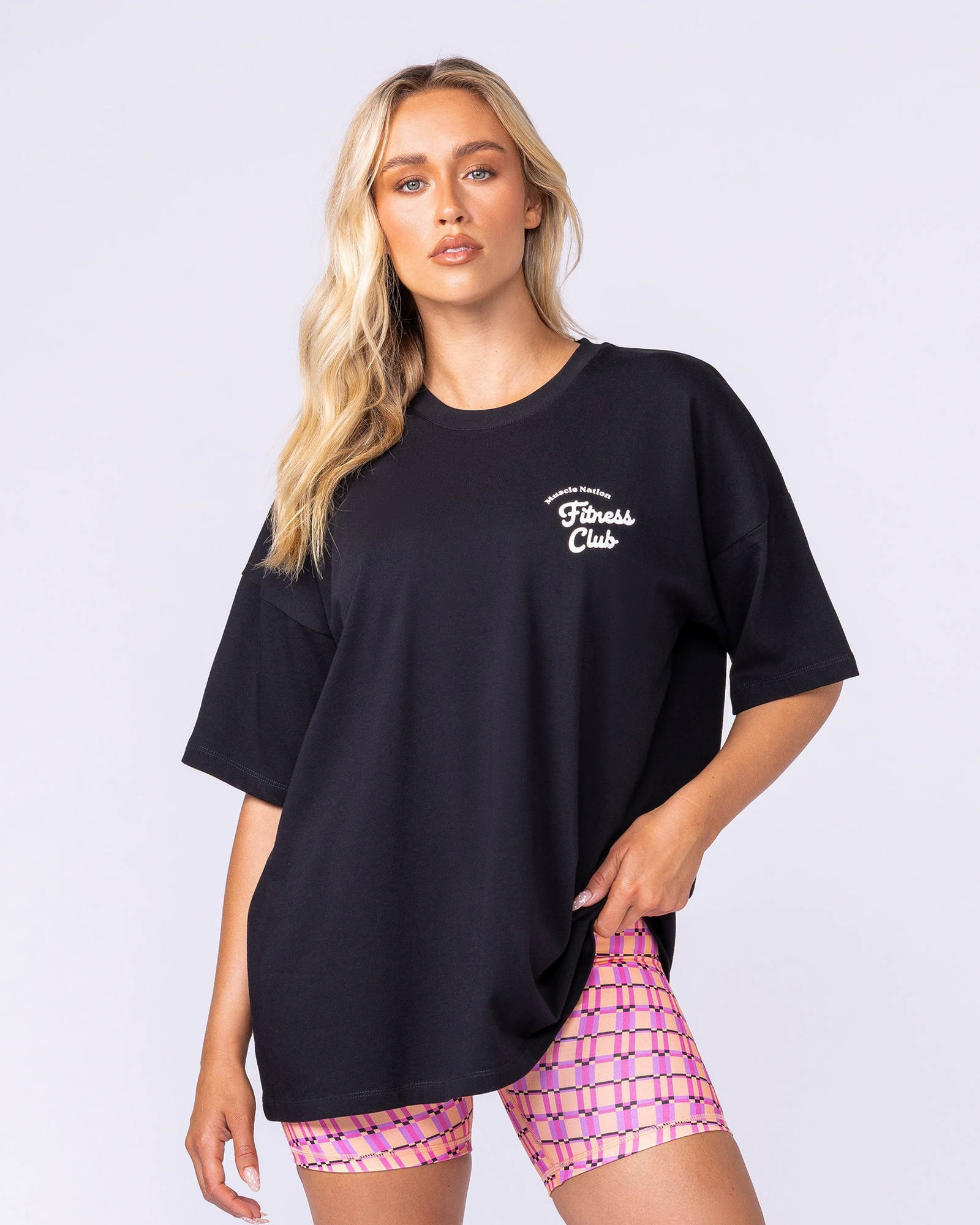 Fizz Oversized Tee - Black