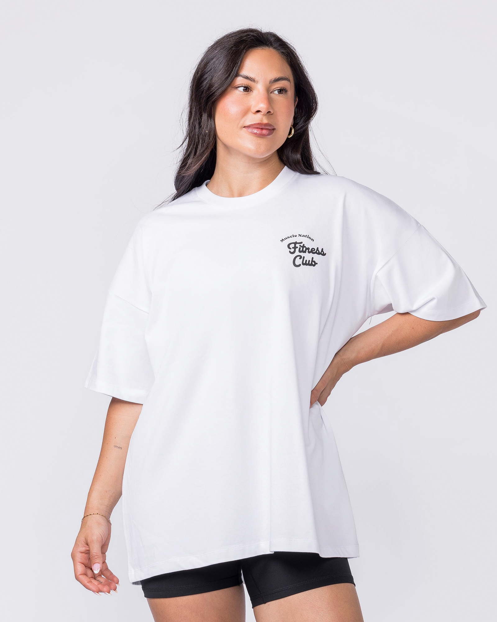 Fizz Oversized Tee - White