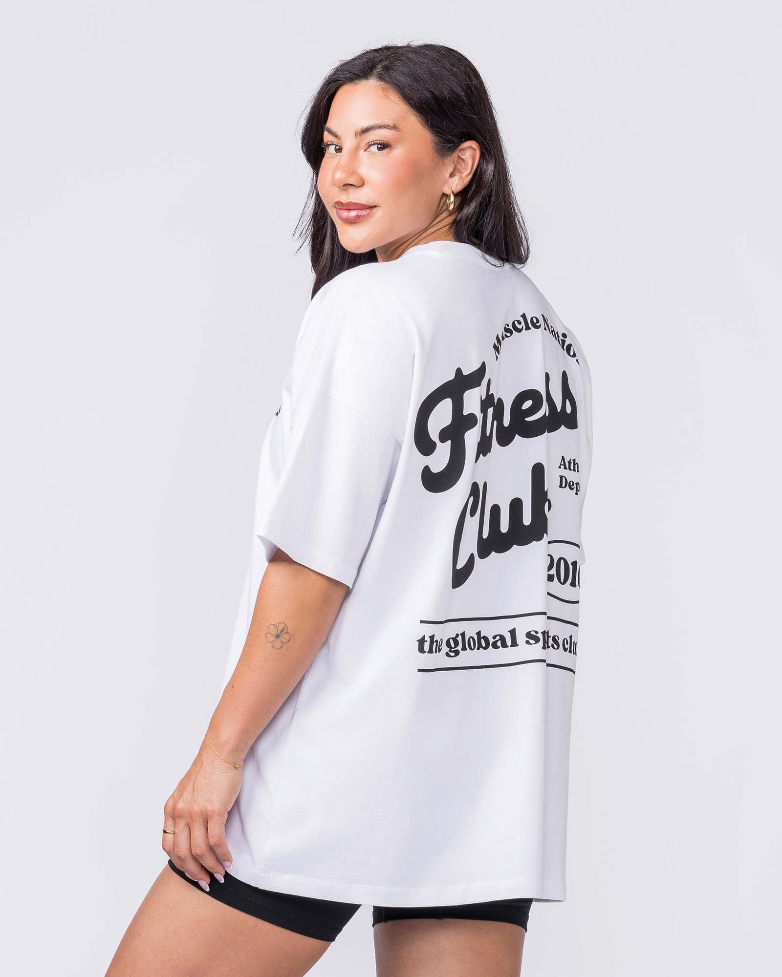 Fizz Oversized Tee - White