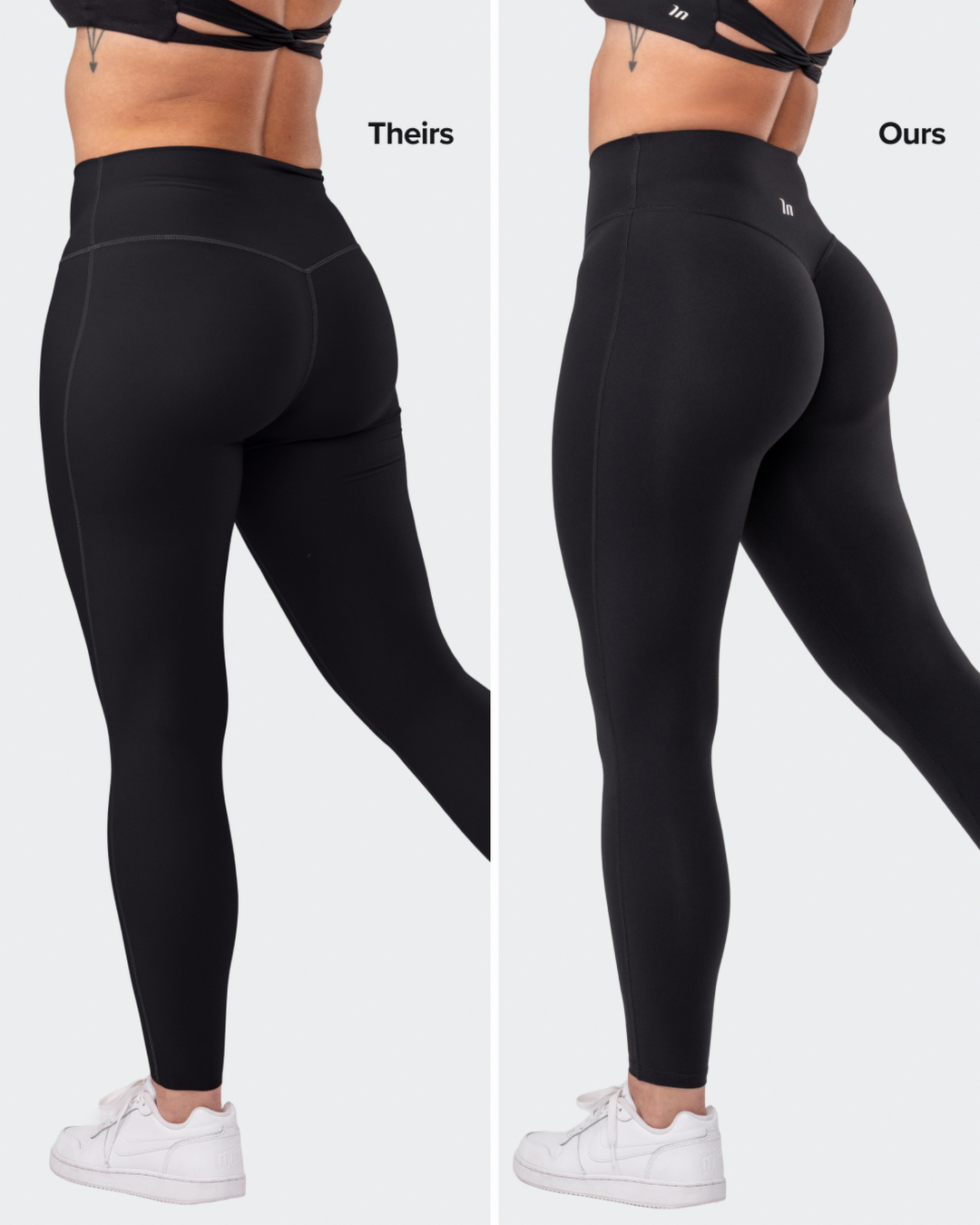 Aura Peachy Invisible Scrunch Ankle Leggings - Black