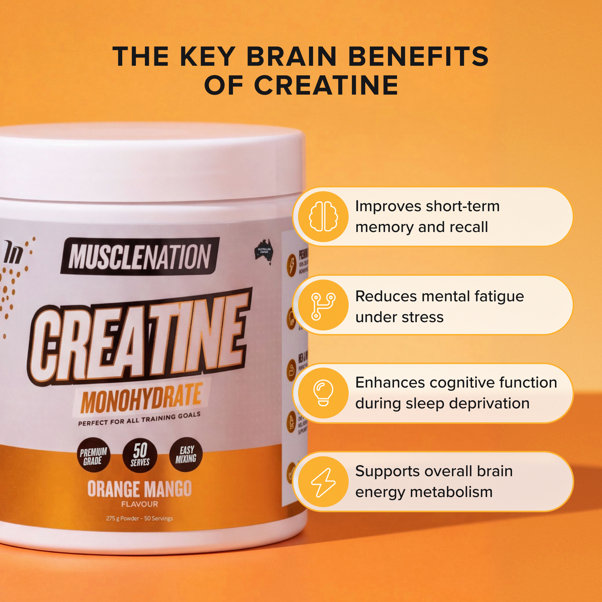 CREATINE MONOHYDRATE - Orange Mango - 50 serves