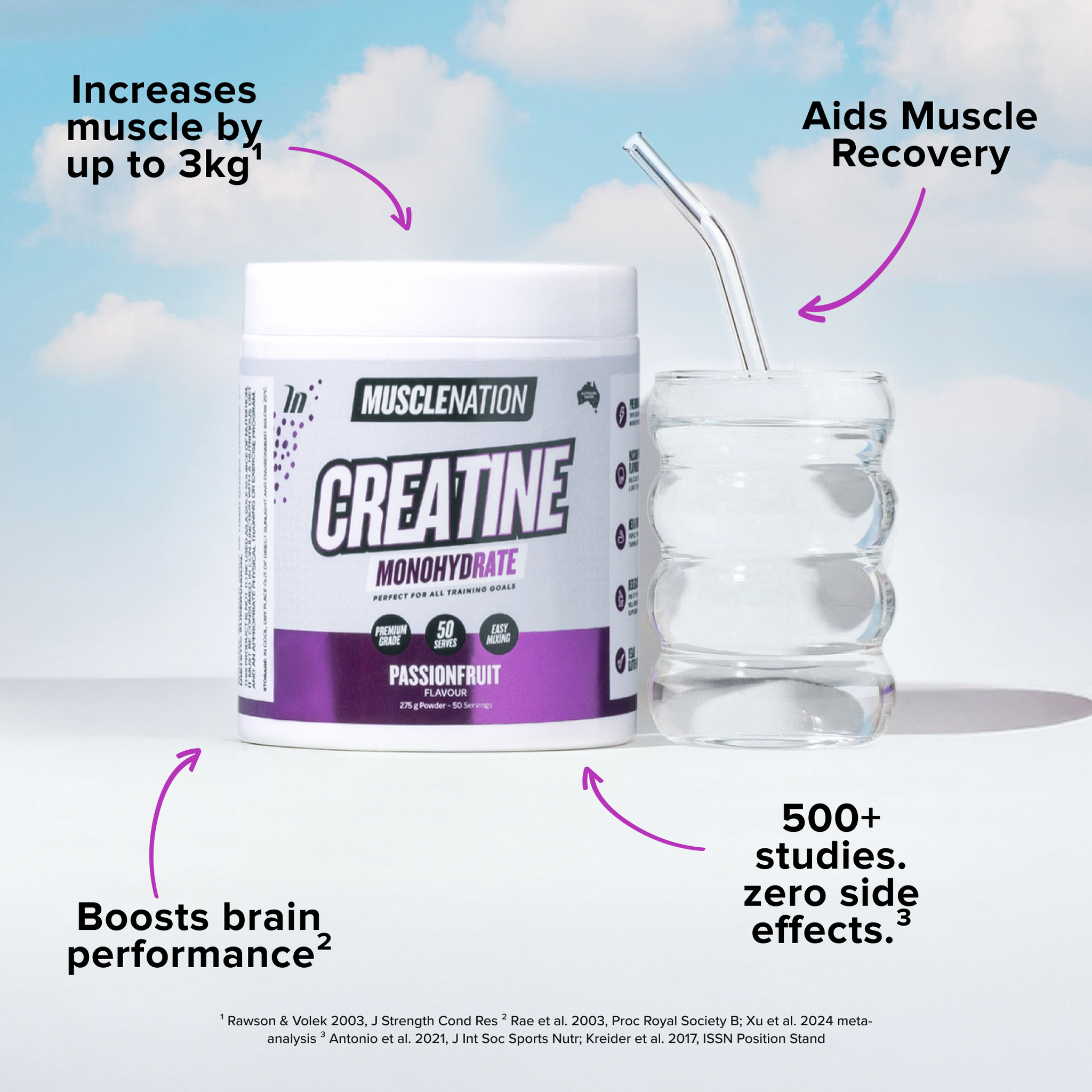 CREATINE MONOHYDRATE - Passionfruit - 50 serves