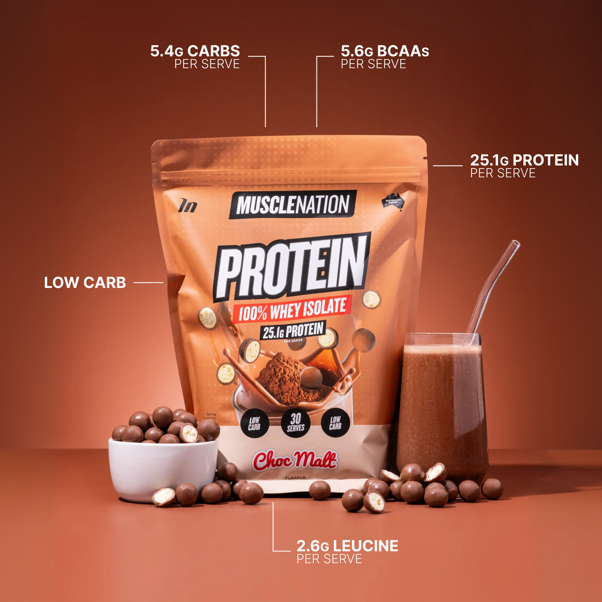 WHEY Protein Isolate - Choc Malt - 30 serves