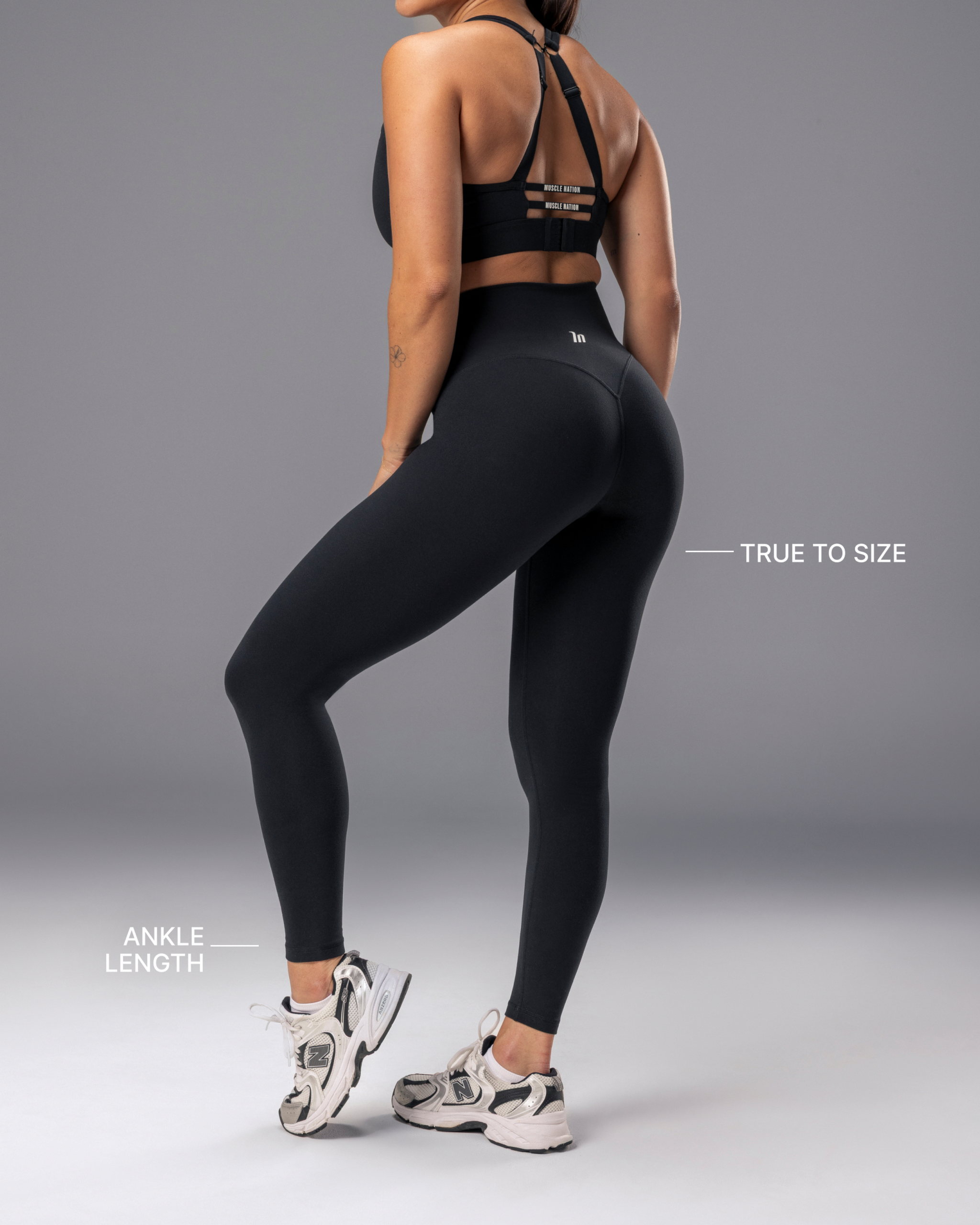 Unrivalled Bare Ankle Length Leggings - Black