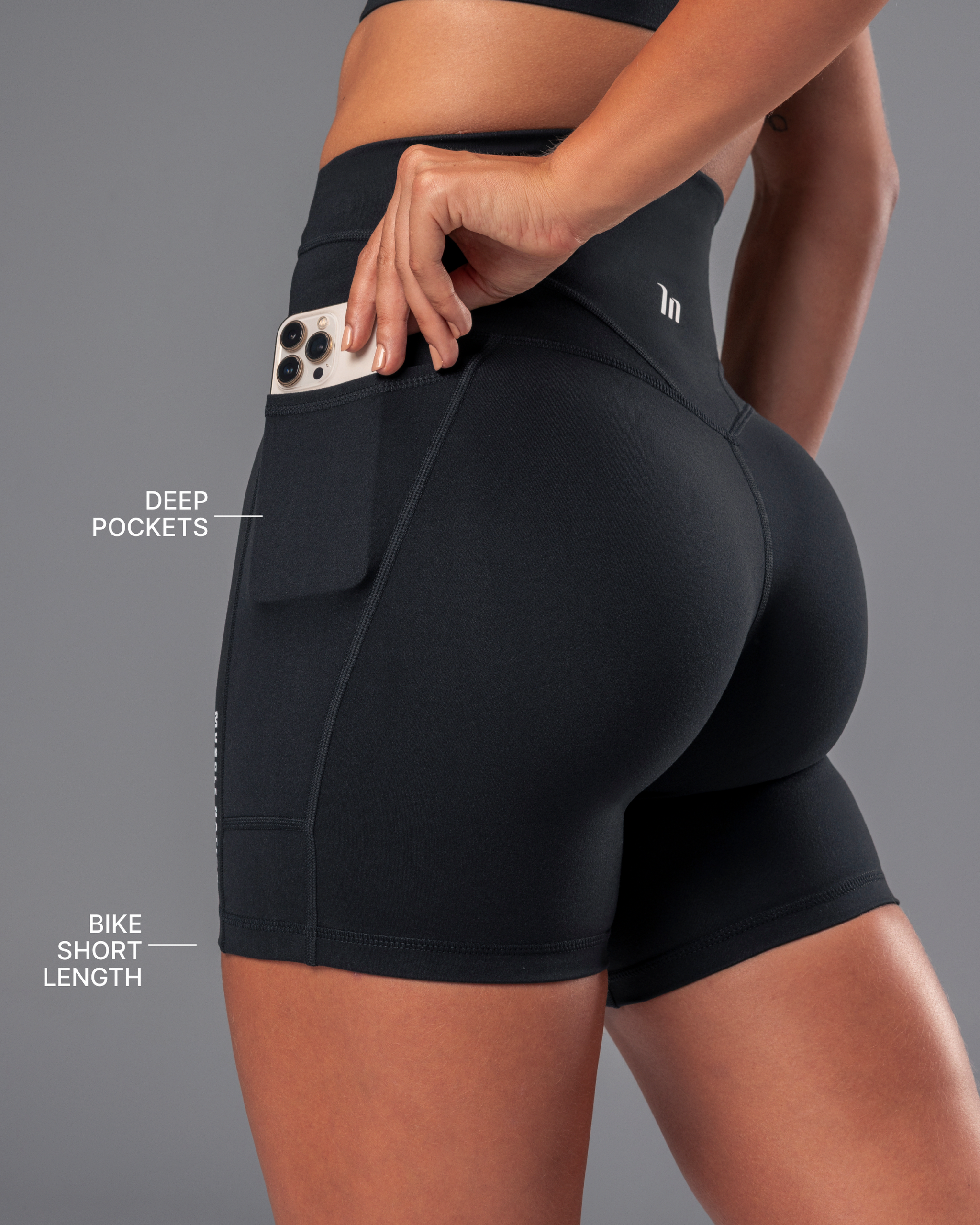 Unrivalled Everyday Pocket Bike Shorts - Black