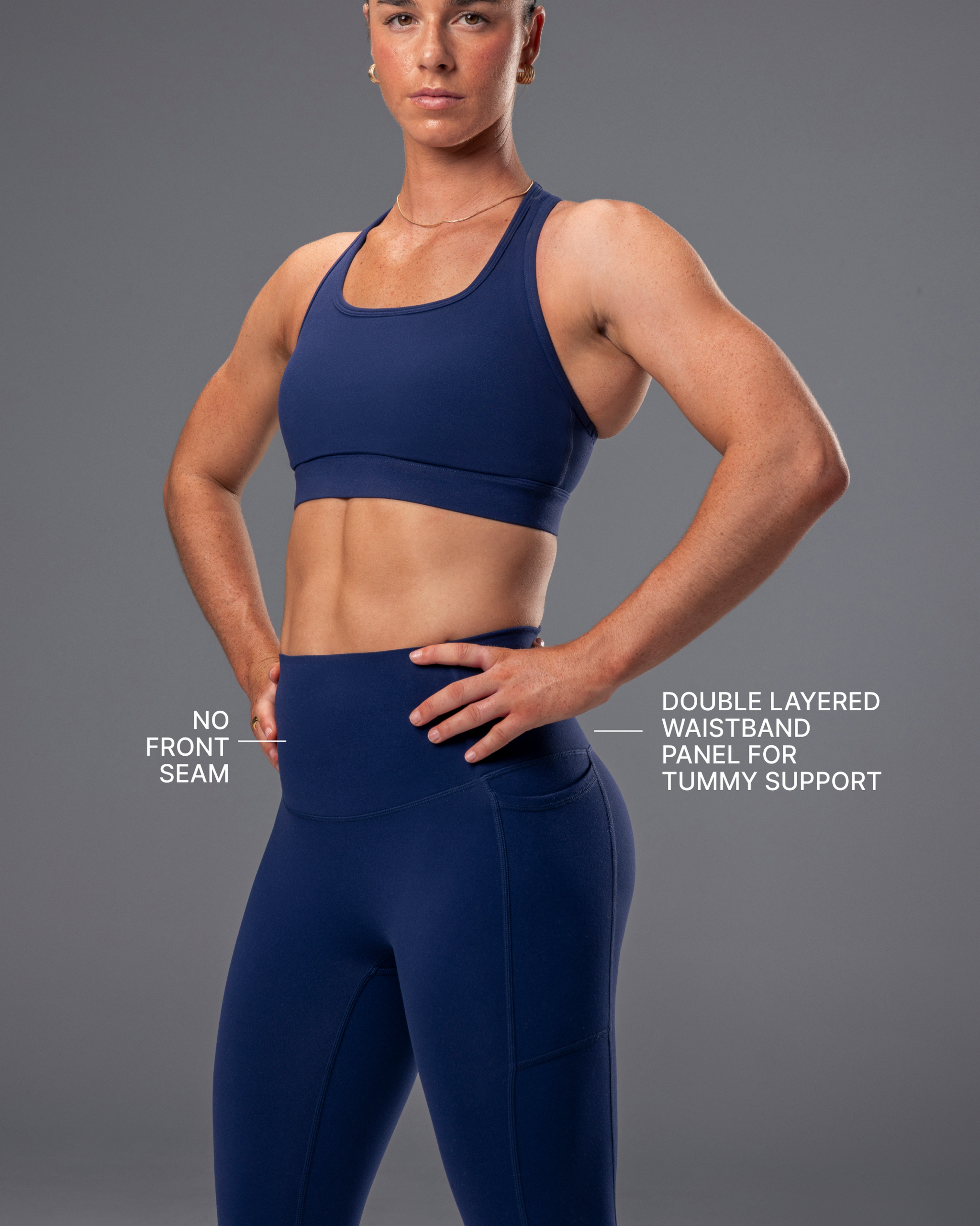 Unrivalled Everyday Pocket Ankle Leggings - Classic Navy