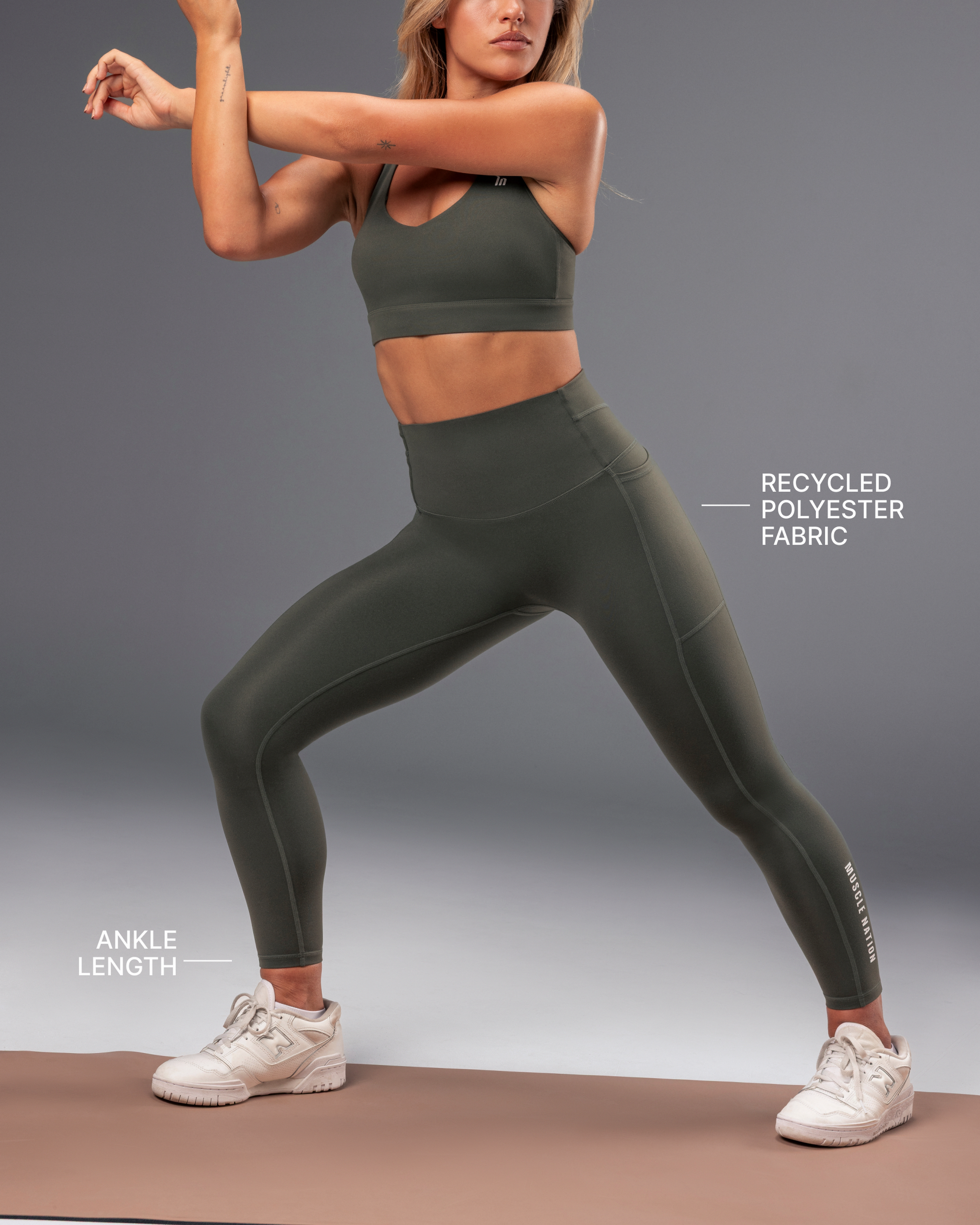 Unrivalled Everyday Pocket Ankle Leggings - Eucalyptus