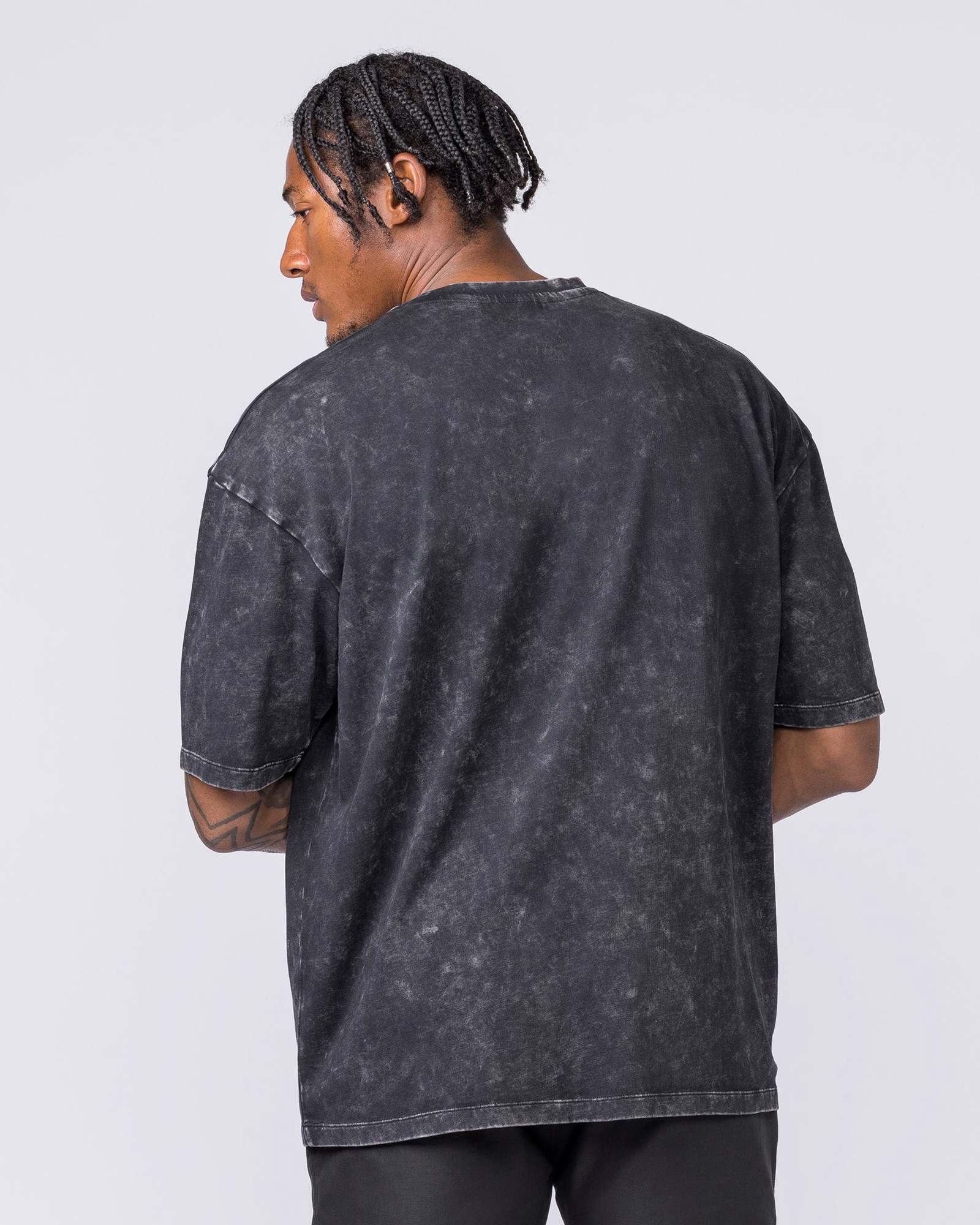 Full Throttle Oversized Vintage Tee - Washed Black