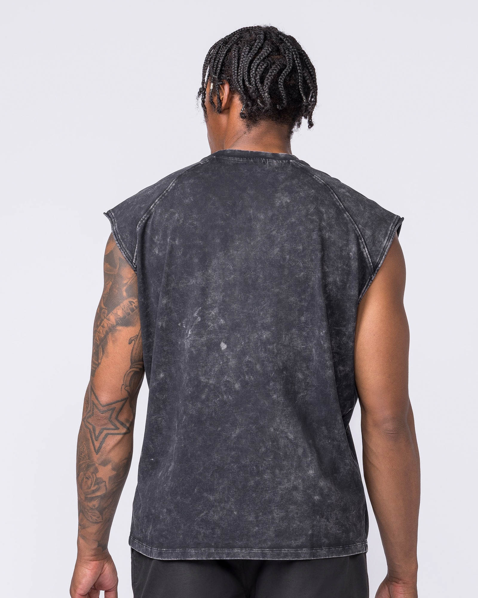 Full Throttle Vintage Boxy Muscle Tank - Washed Black