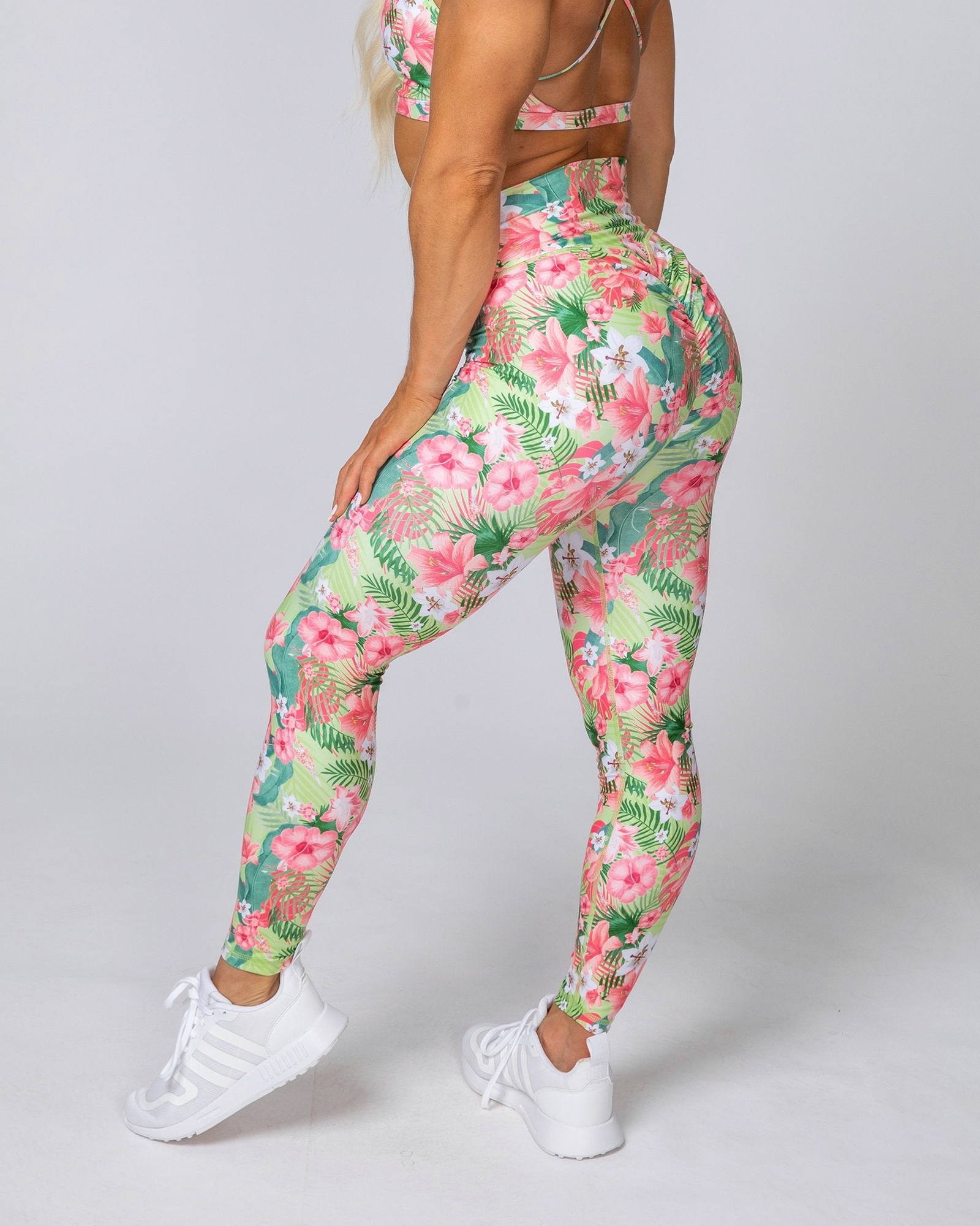 HBxMN Sweetheart Ankle Length Leggings - Tropical Floral