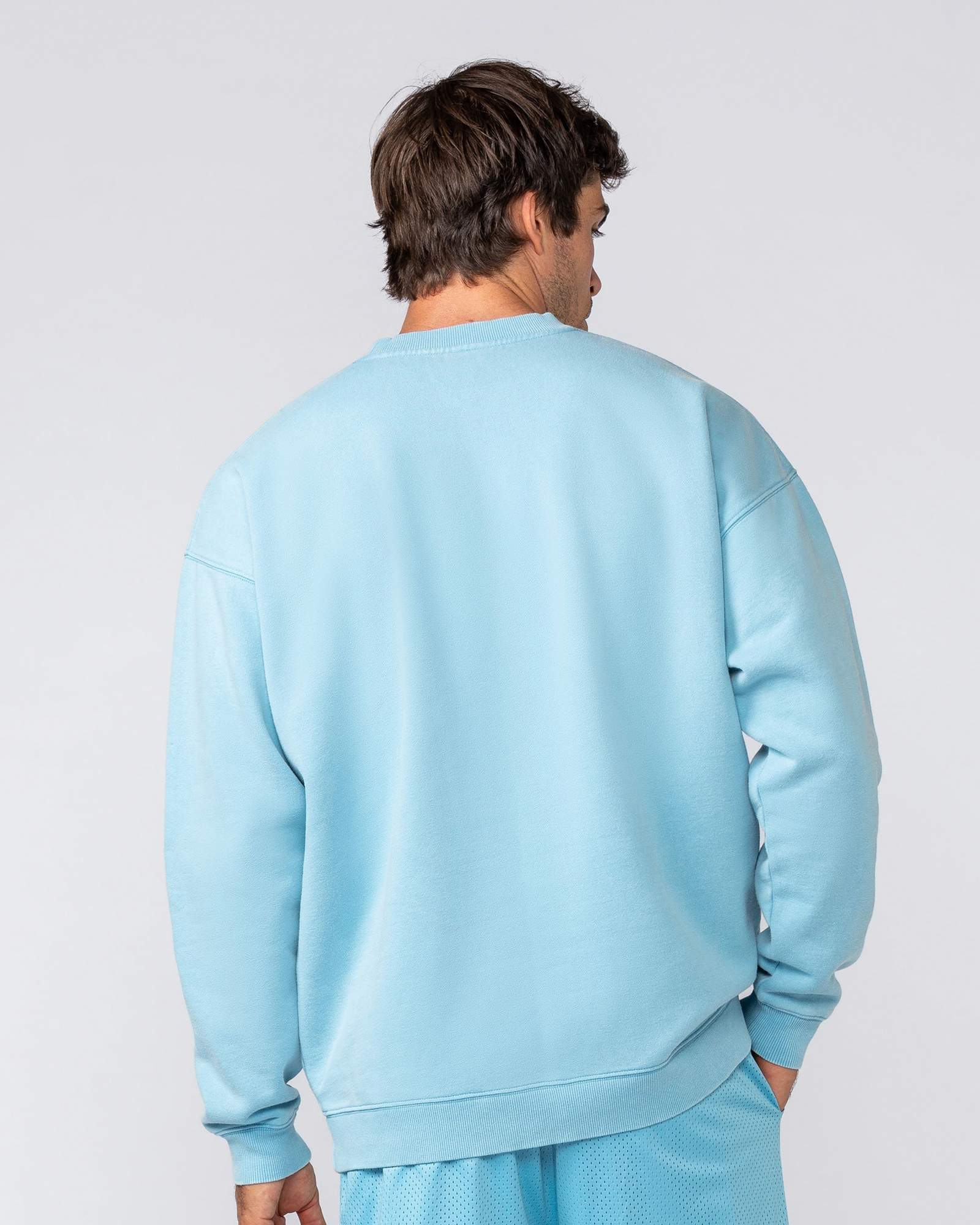 Heritage Crest Crew Pullover - Washed Light Blue