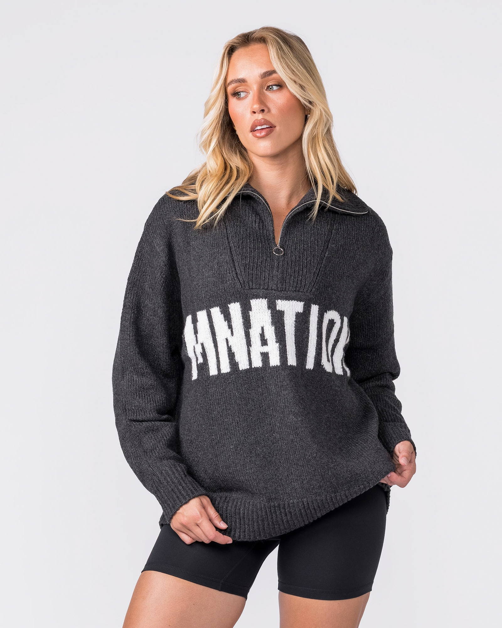 Heritage Oversized Knit - Black Marl