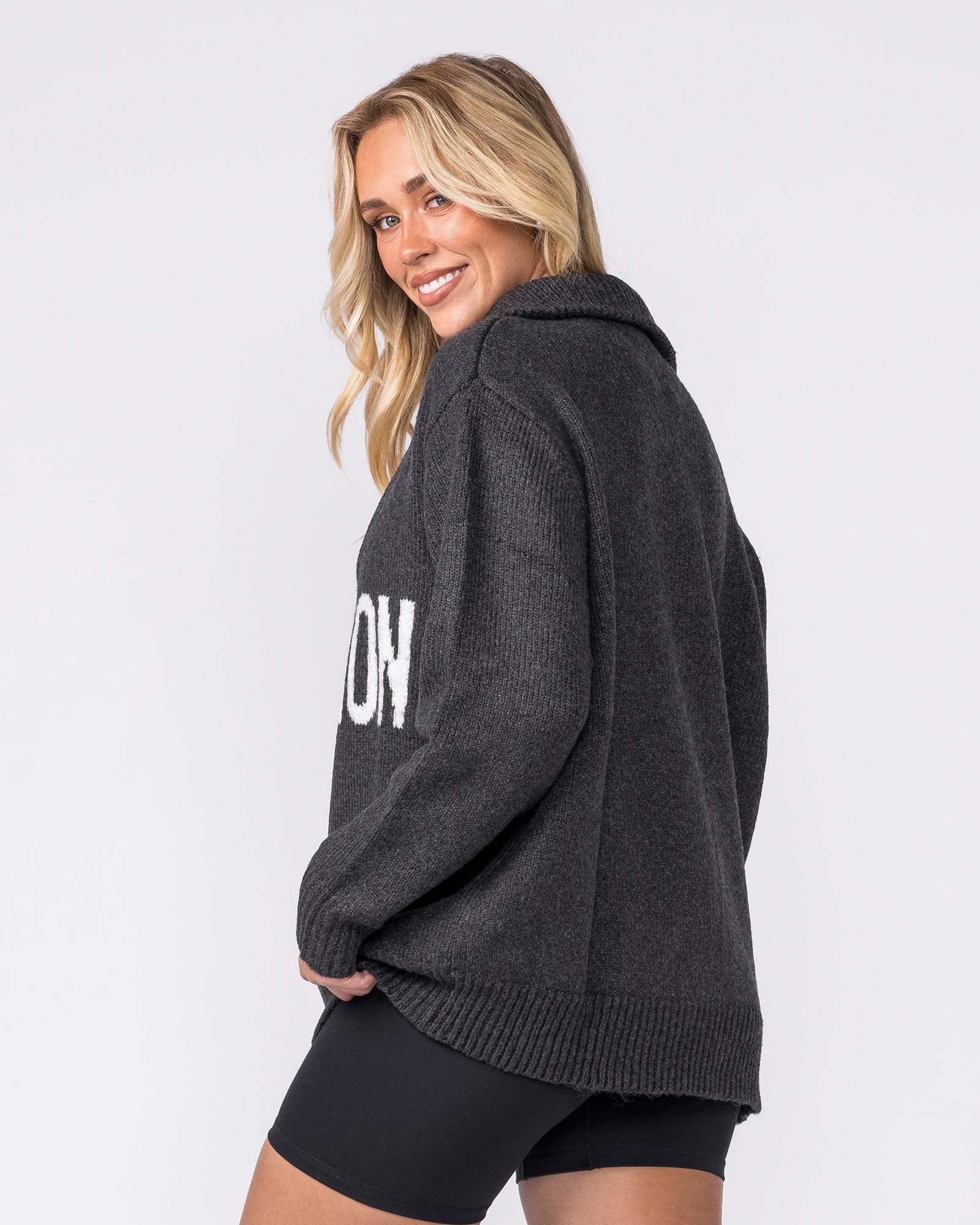 Heritage Oversized Knit - Black Marl