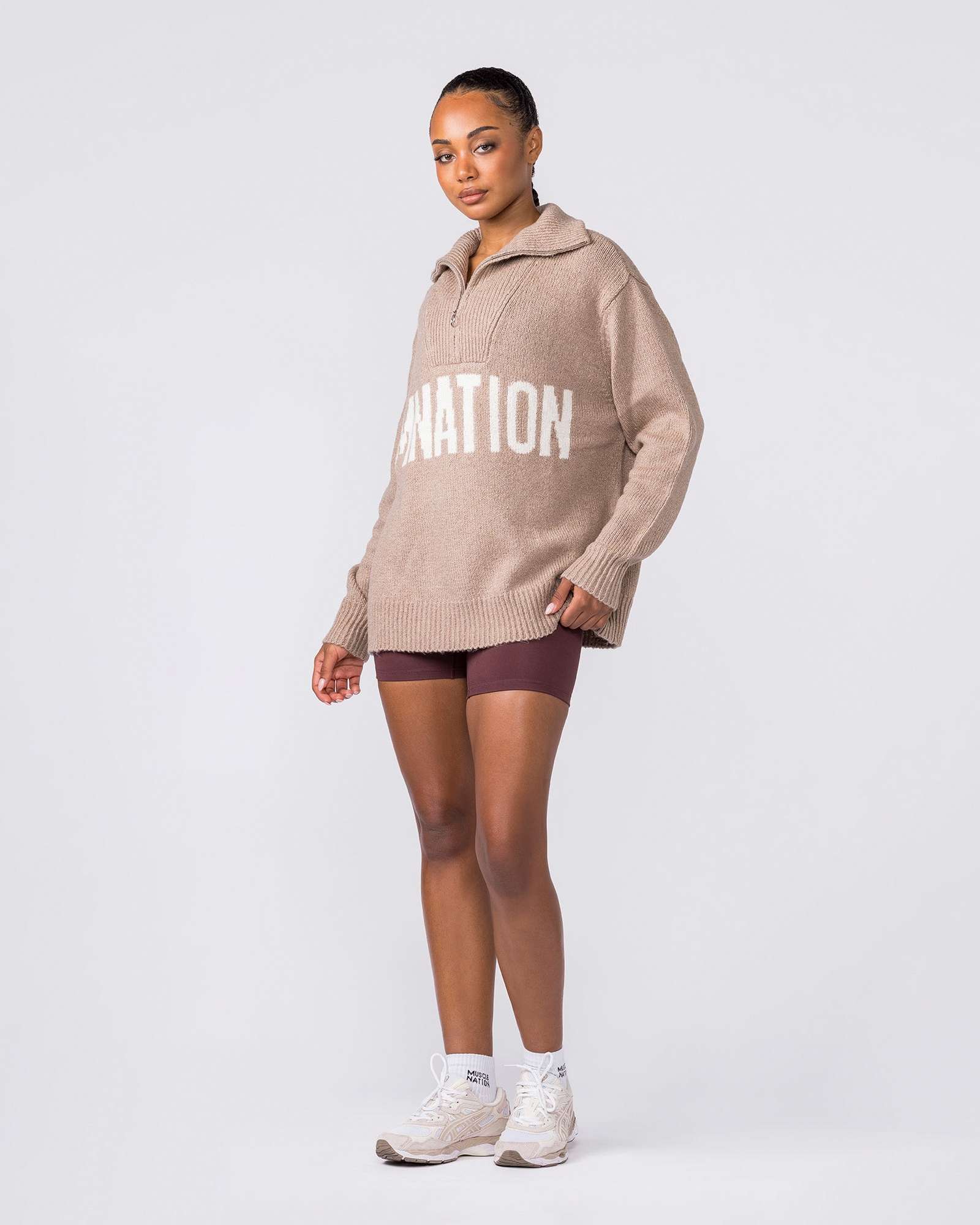 Heritage Oversized Knit - Fossil