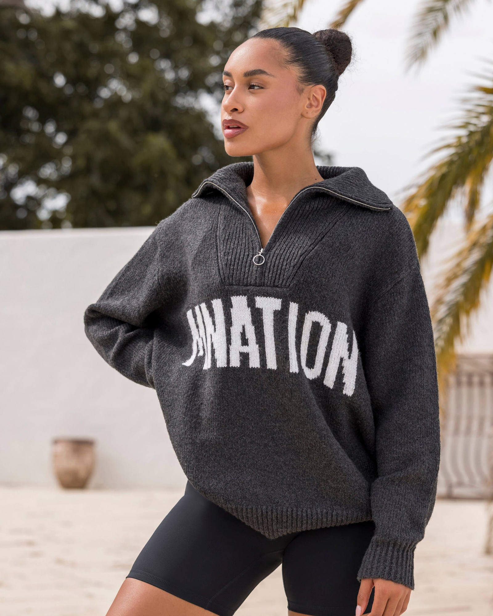 Heritage Oversized Knit - Black Marl