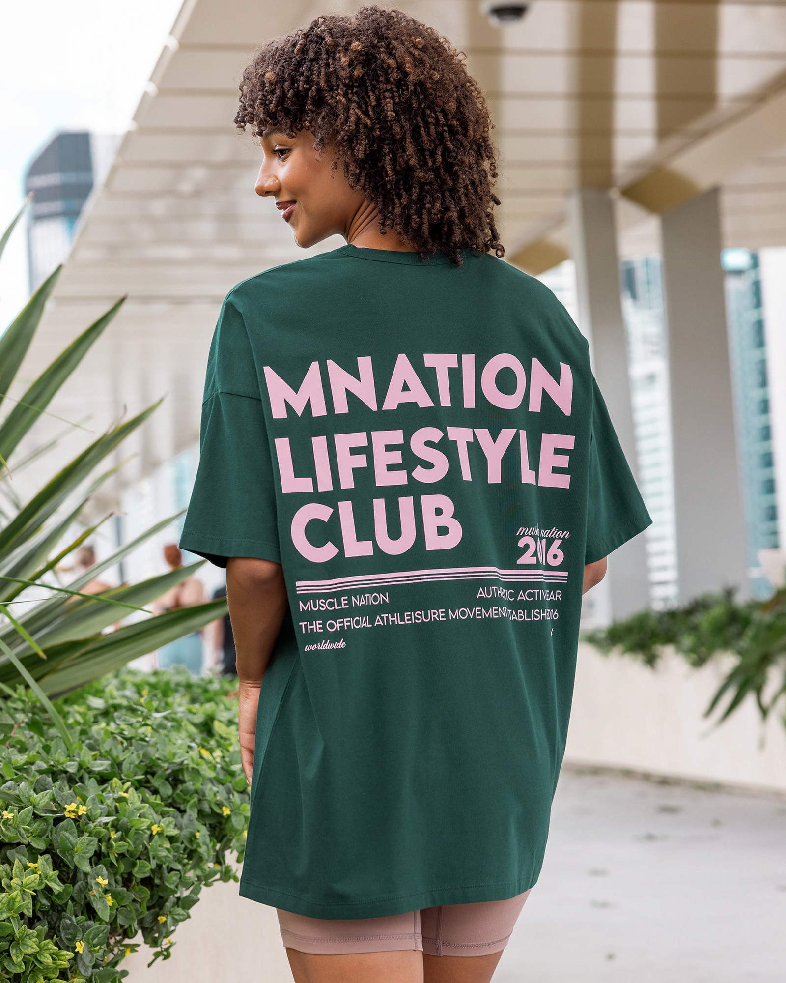 Lifestyle Club Oversized Tee - Sporting Green