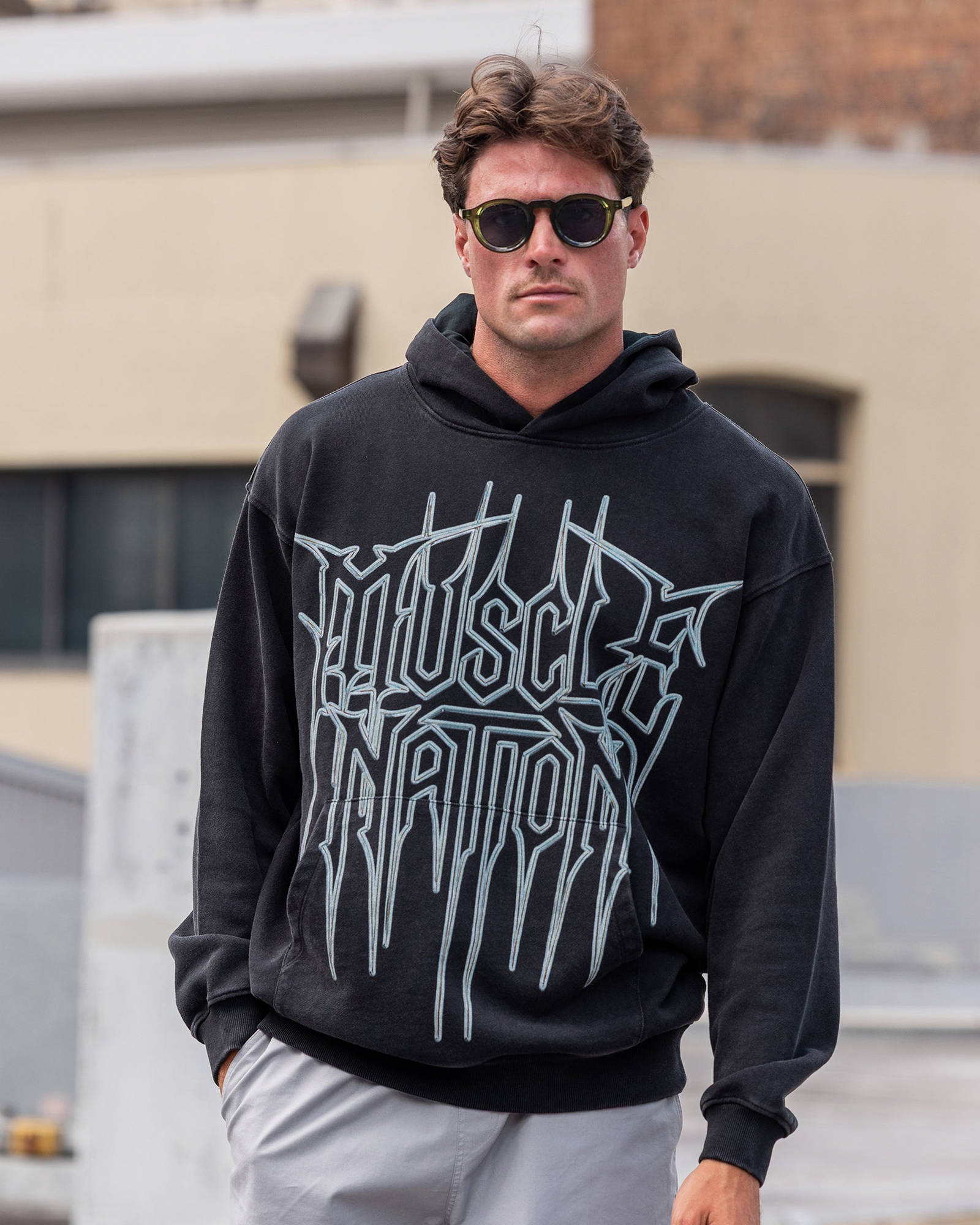 Metalcore Vintage Hoodie - Washed Black