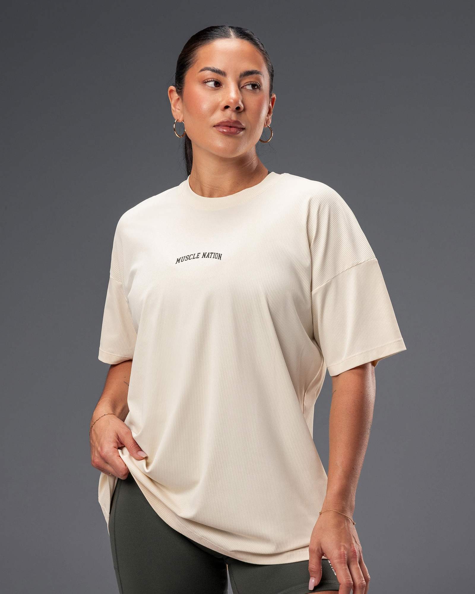 Relaxed Rib Training Tee - Dew