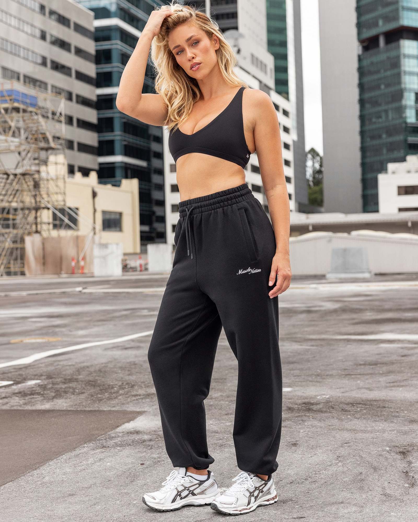 Routine Slouchy Trackies - Black
