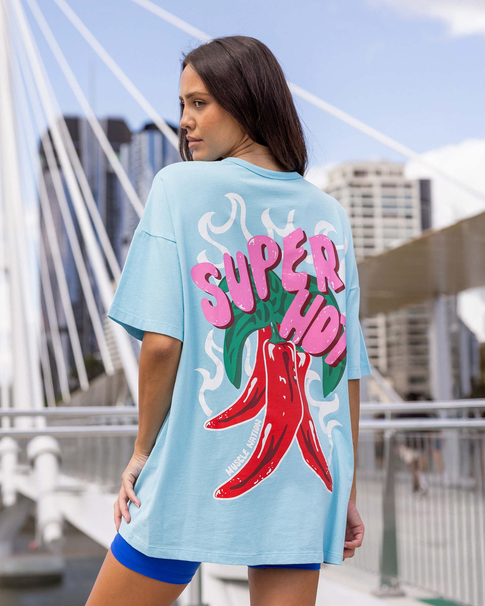 Super Hot Oversized Tee - Lagoon