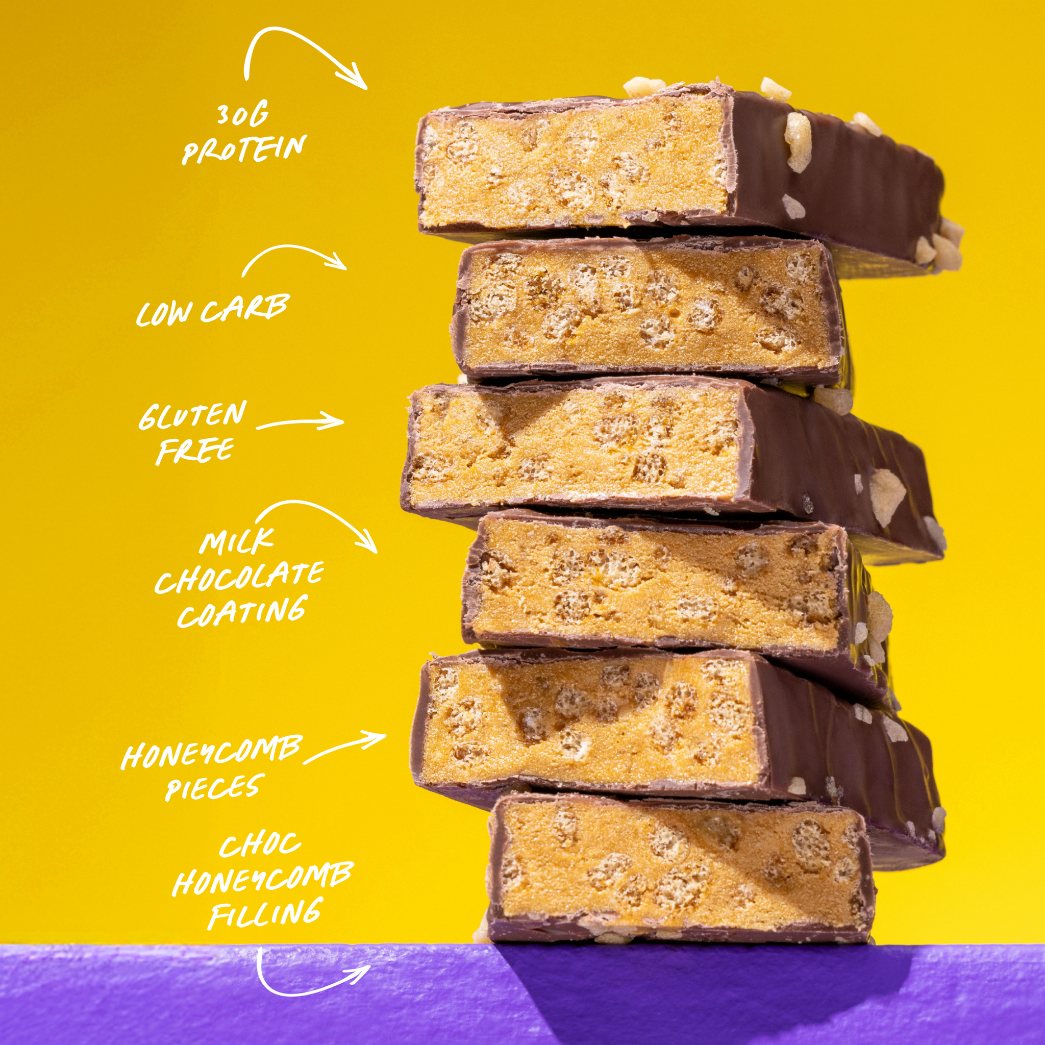 HIGH PROTEIN BAR - Choc Honeycomb - Box of 12