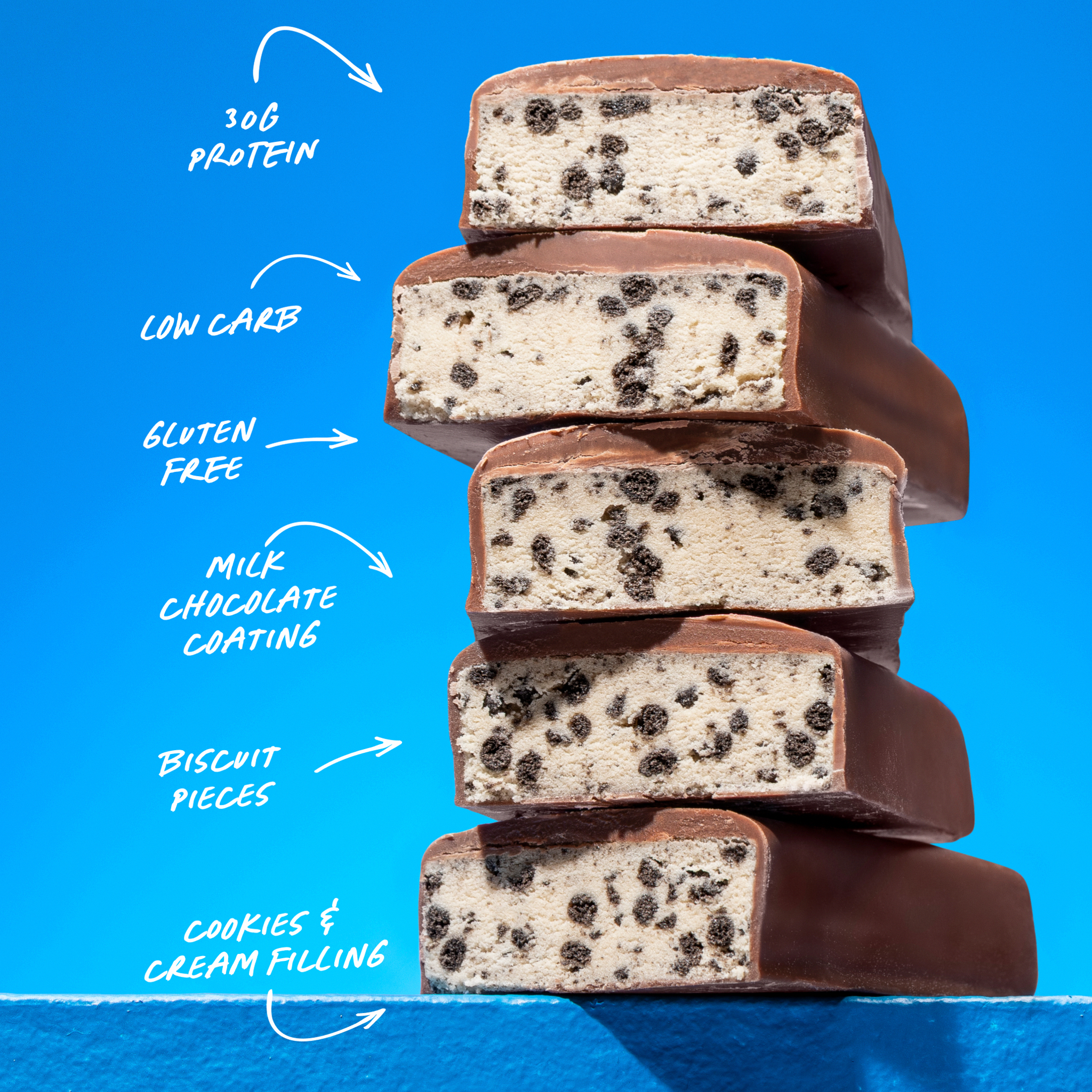 HIGH PROTEIN BAR - Cookies & Cream - Box of 12