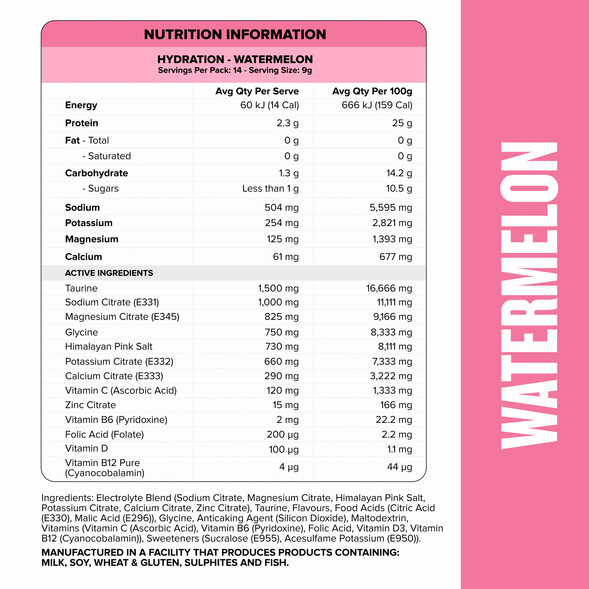 HYDRATION Sticks - Watermelon - 14 Pack