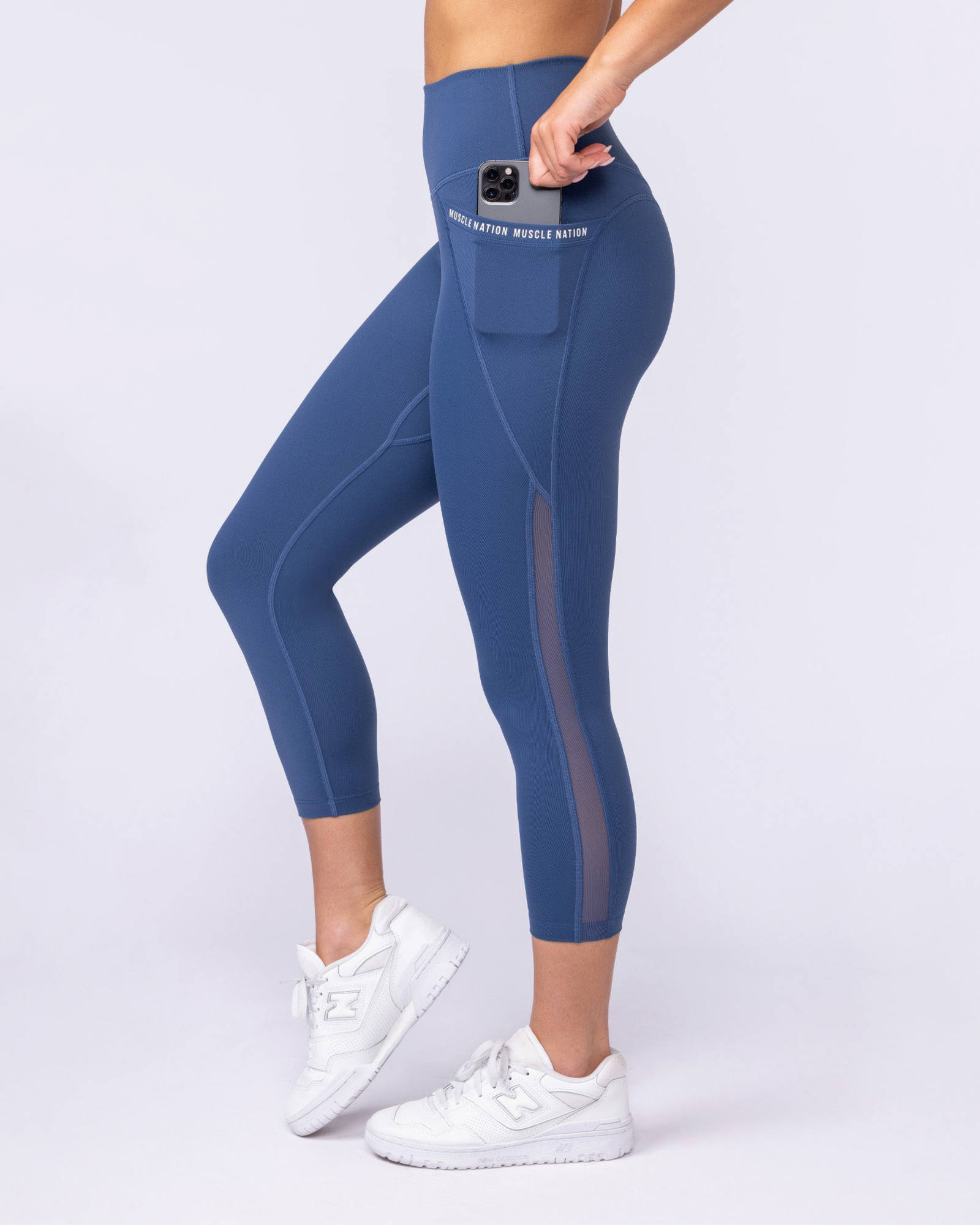 Illusion Signature Pocket 7/8 Leggings - Atlantis