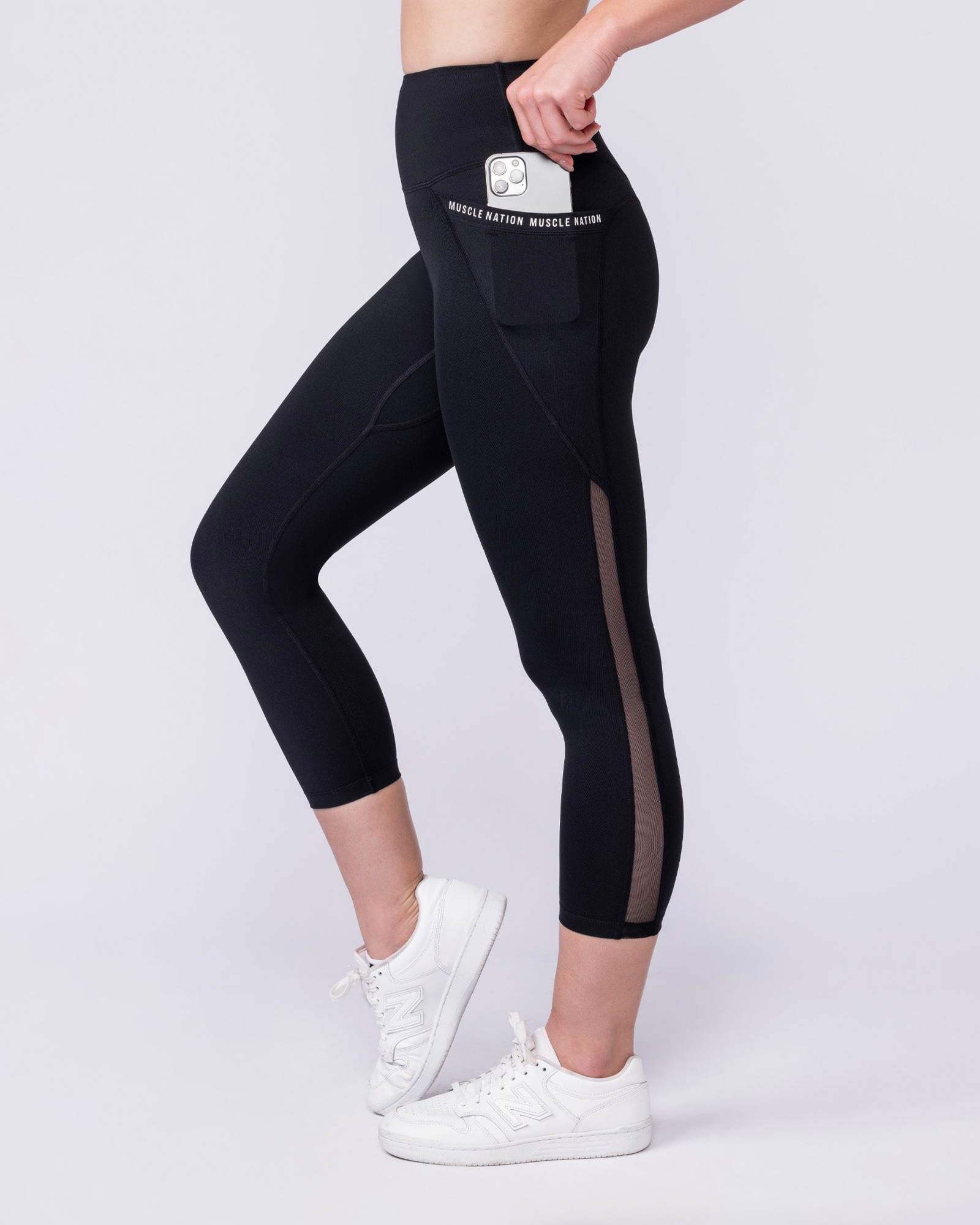 Illusion Signature Pocket 7/8 Leggings - Black