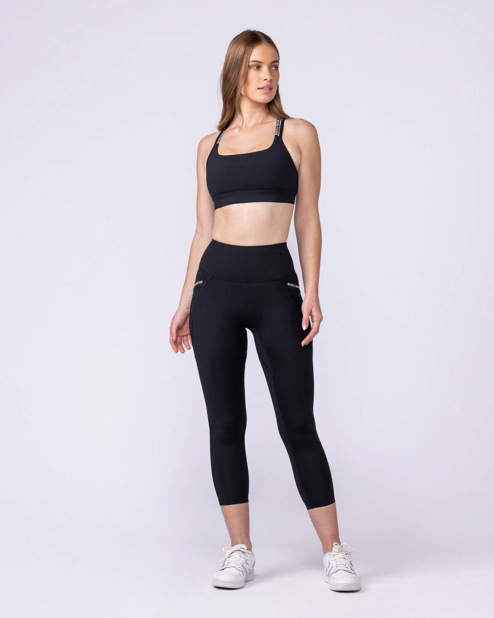 Illusion Signature Pocket 7/8 Leggings - Black