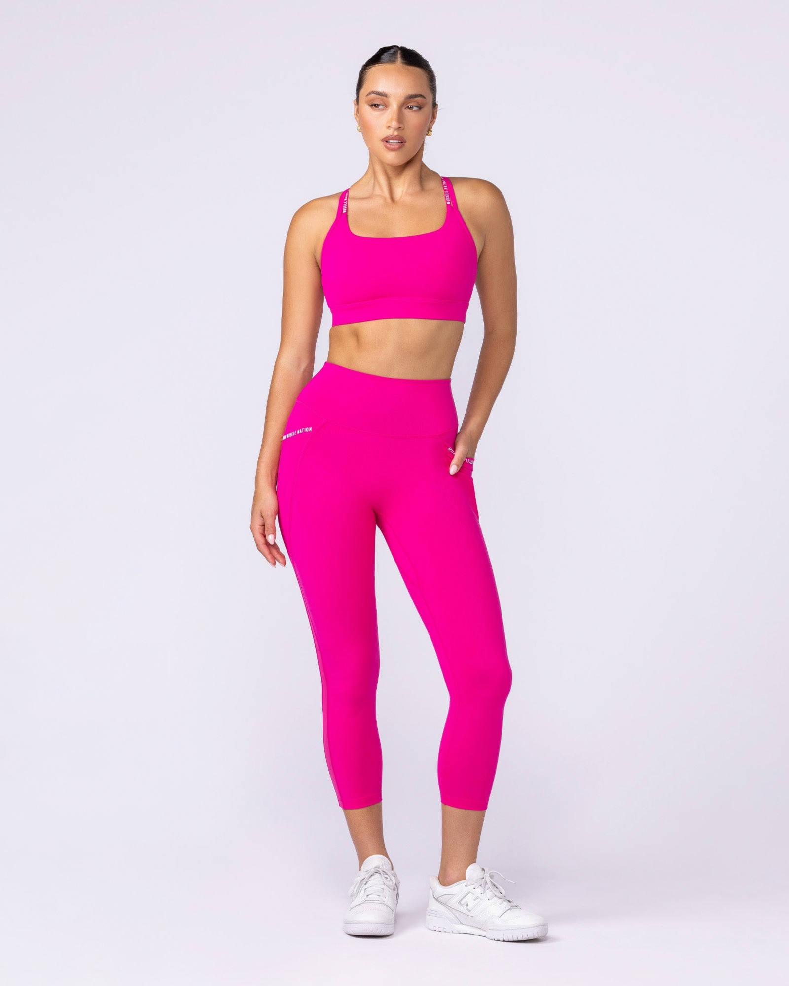 Illusion Signature Pocket 7/8 Leggings - Cosmo