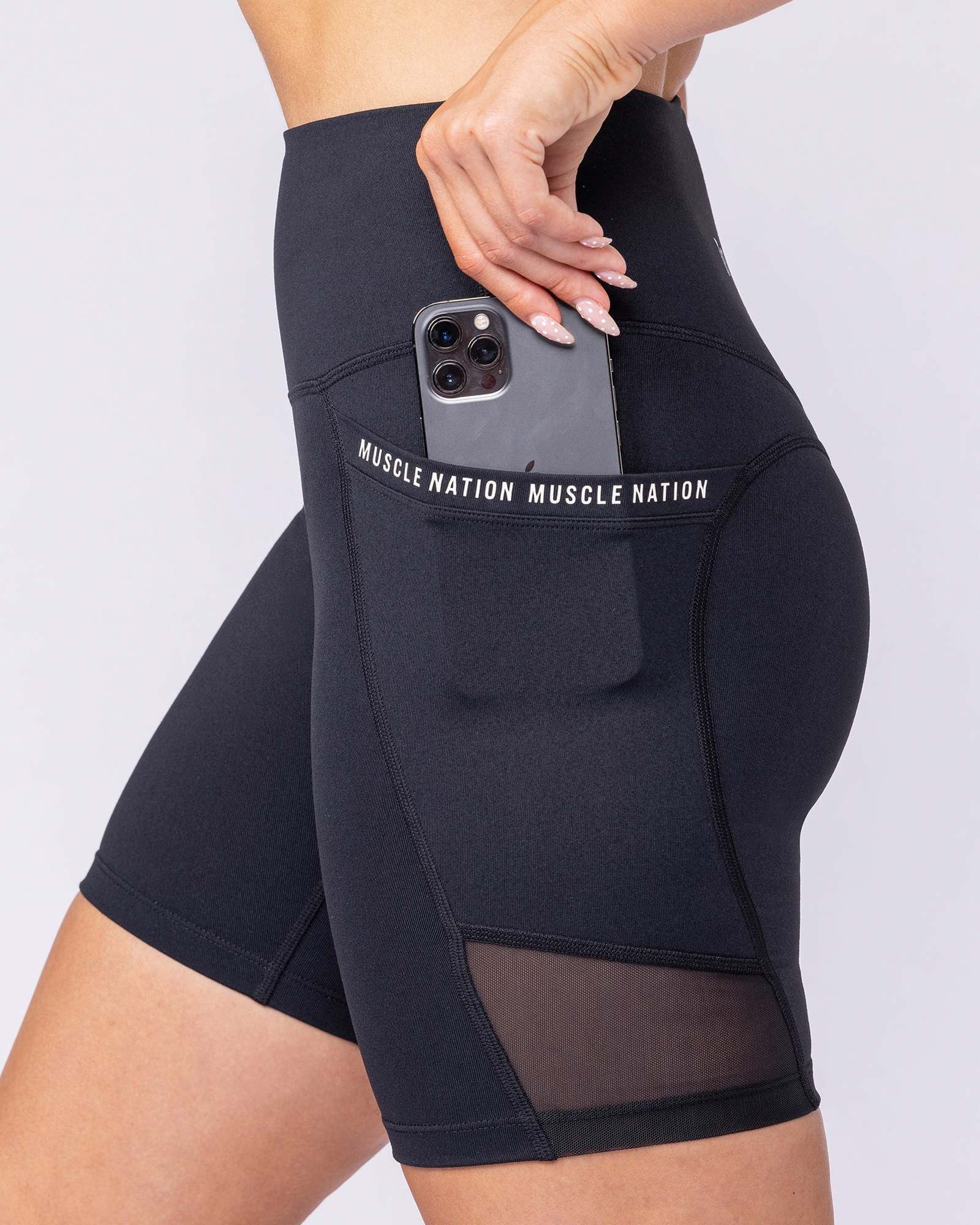 Illusion Signature Pocket Bike Shorts - Black