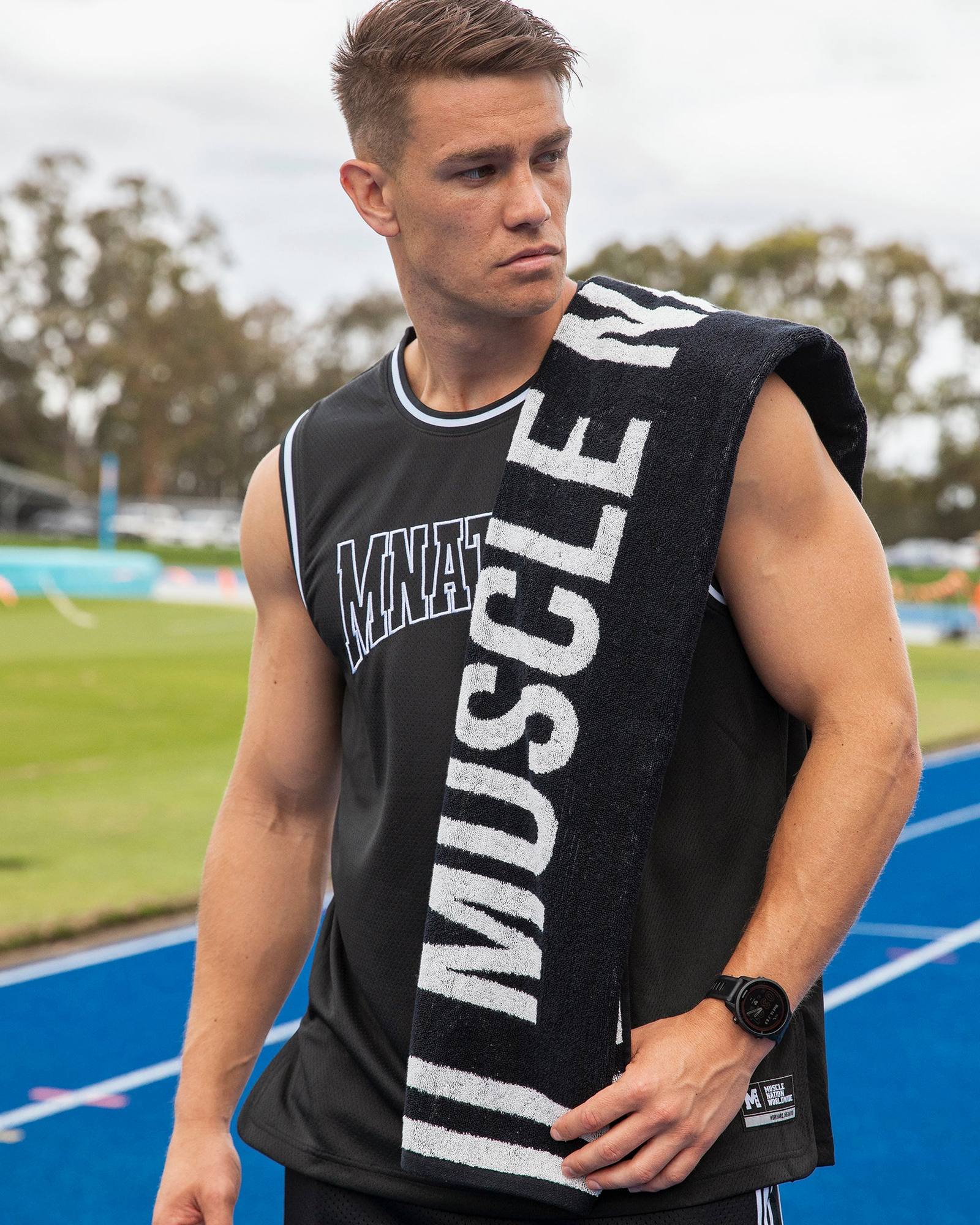 Gym Towel - Black/ White