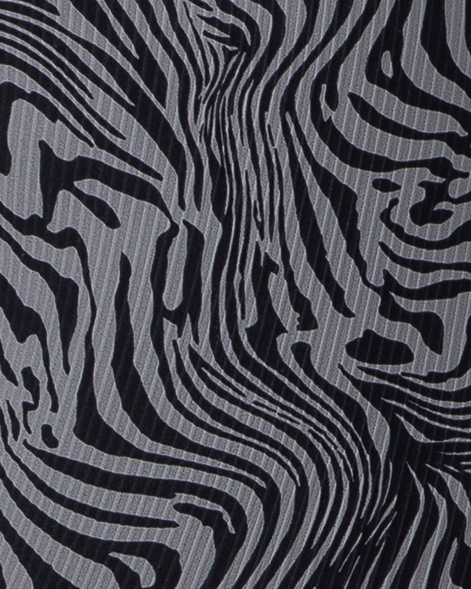 Zero Rise Rib Ankle Length Leggings - Black Zebra