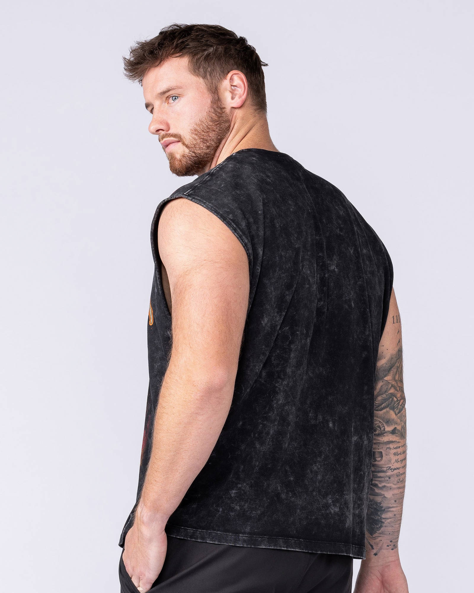 Immortal Vintage Boxy Muscle Tank - Washed Black