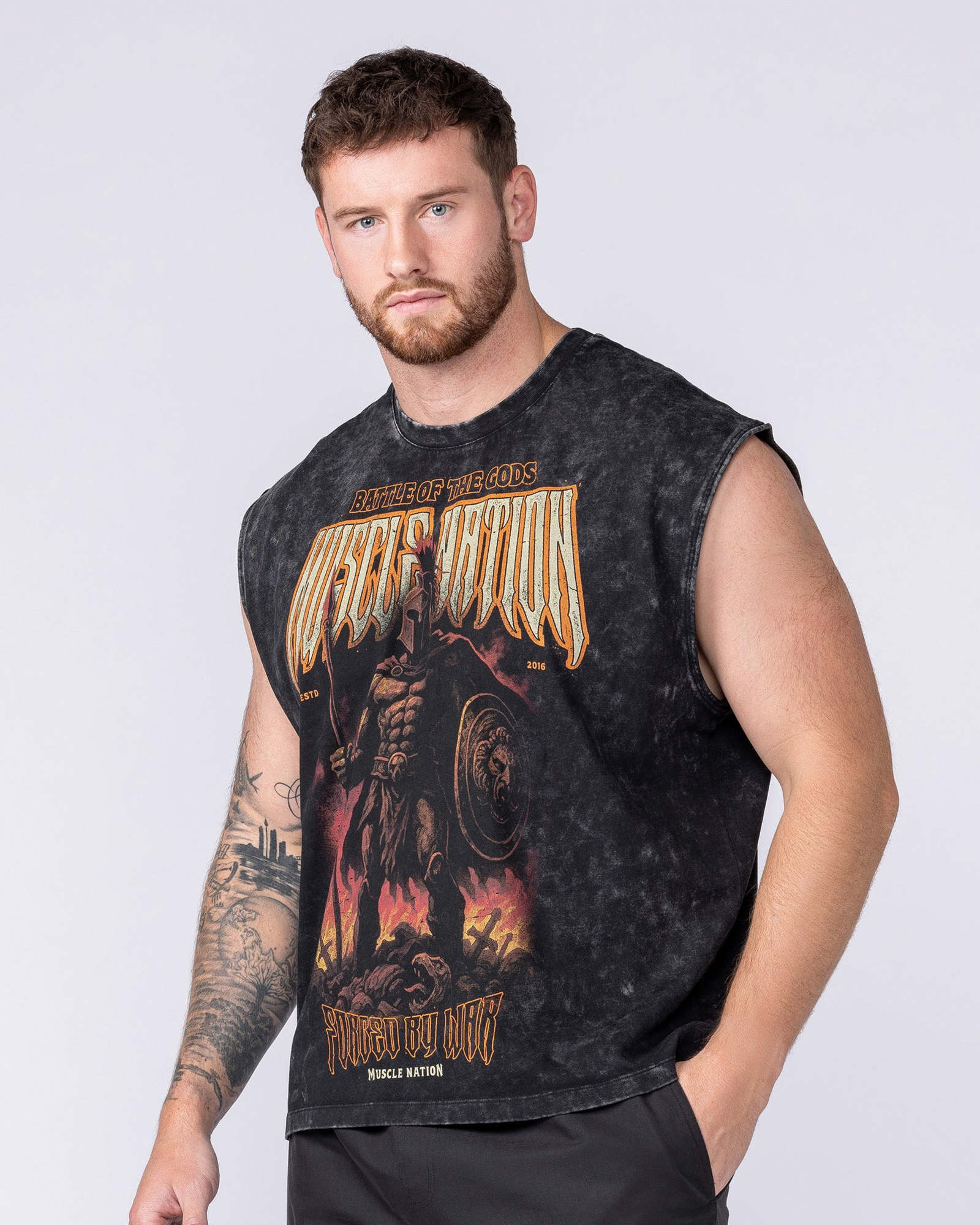 Immortal Vintage Boxy Muscle Tank - Washed Black