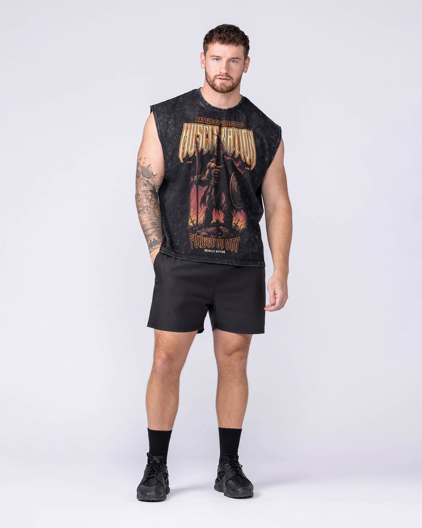 Immortal Vintage Boxy Muscle Tank - Washed Black